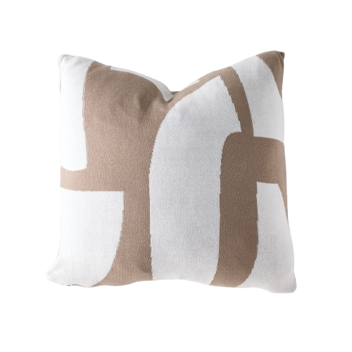 Reversible Knit Scatter - Ivory/Stone