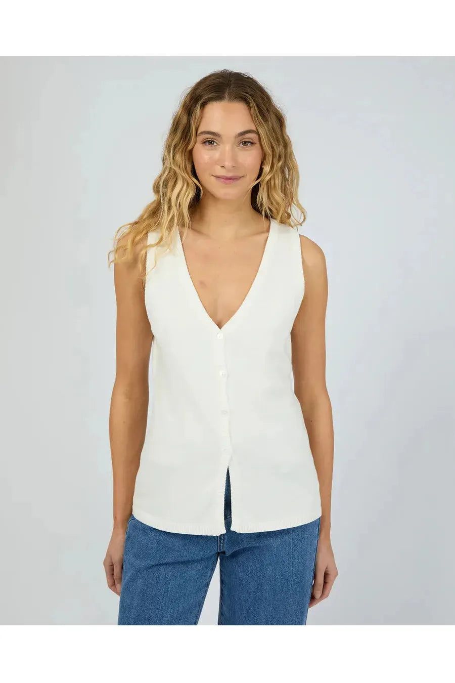 Dustin Vee Top - White