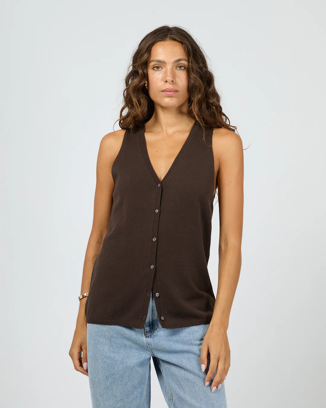 Ellis Vest Top - Chocolate
