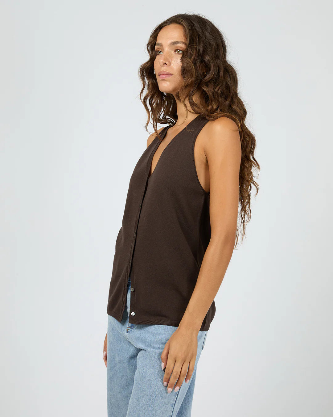 Ellis Vest Top - Chocolate