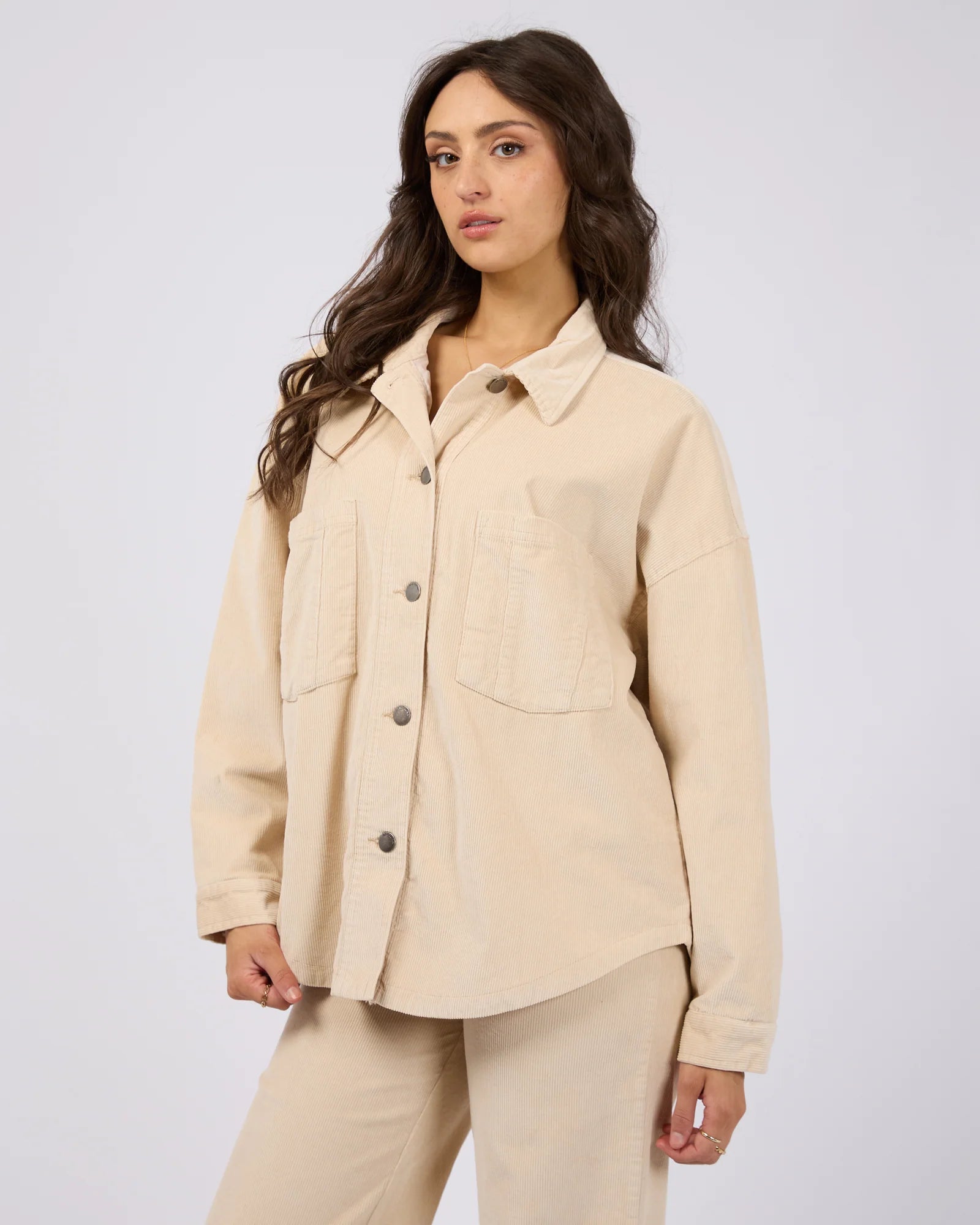 Emma Cord Shacket - Vanilla
