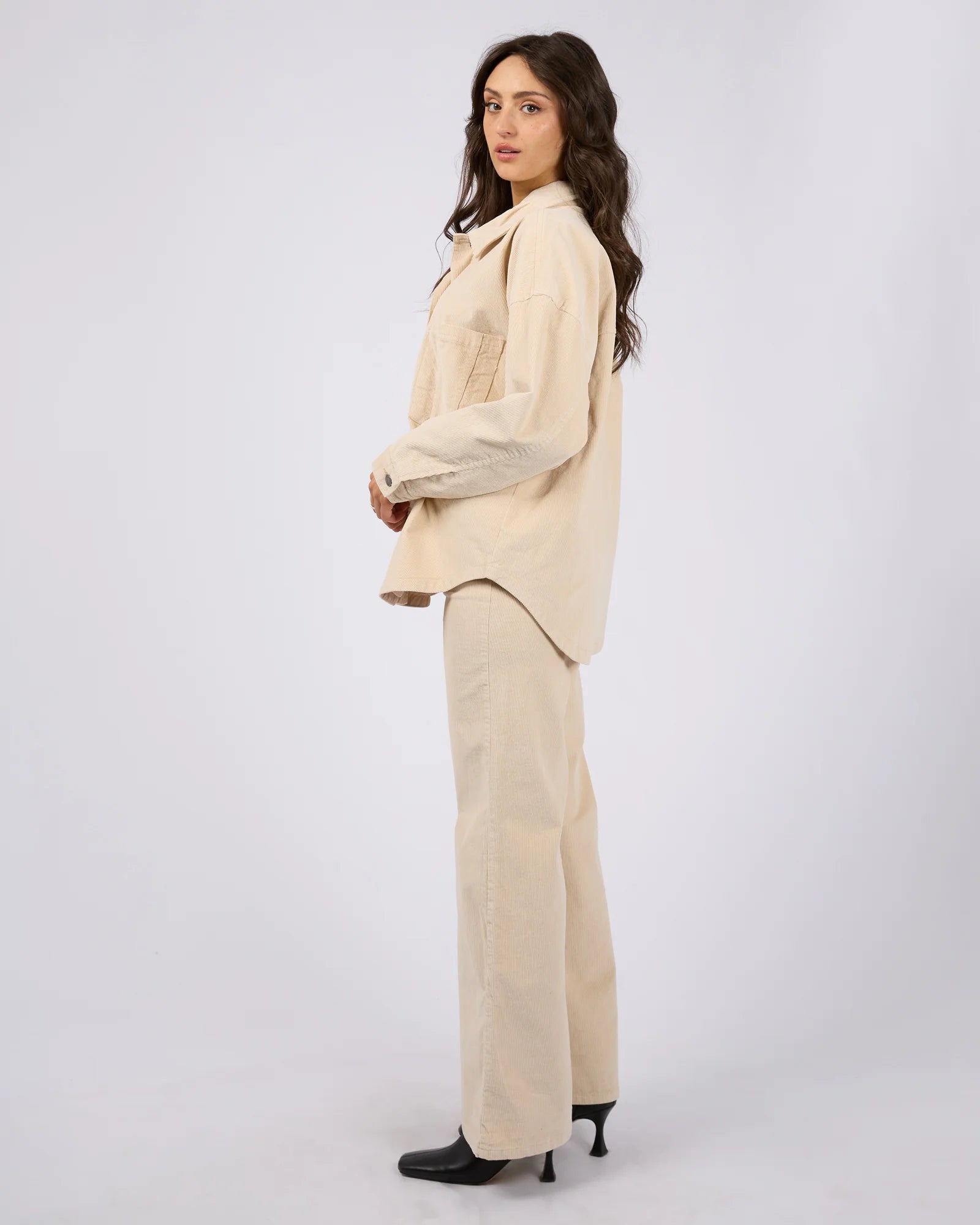 Emma Cord Shacket - Vanilla