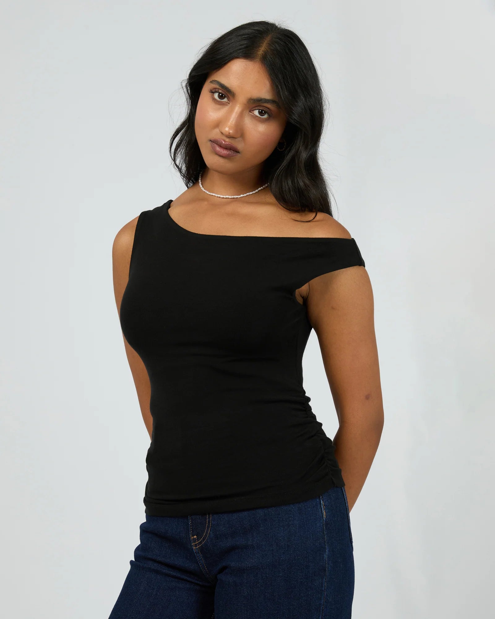 Kylie Off Shoulder Top - Black