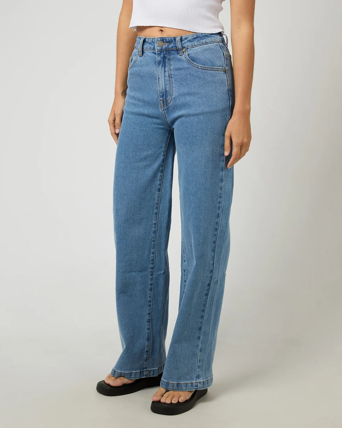 Jacqui Wide Leg Jeans - Light Blue