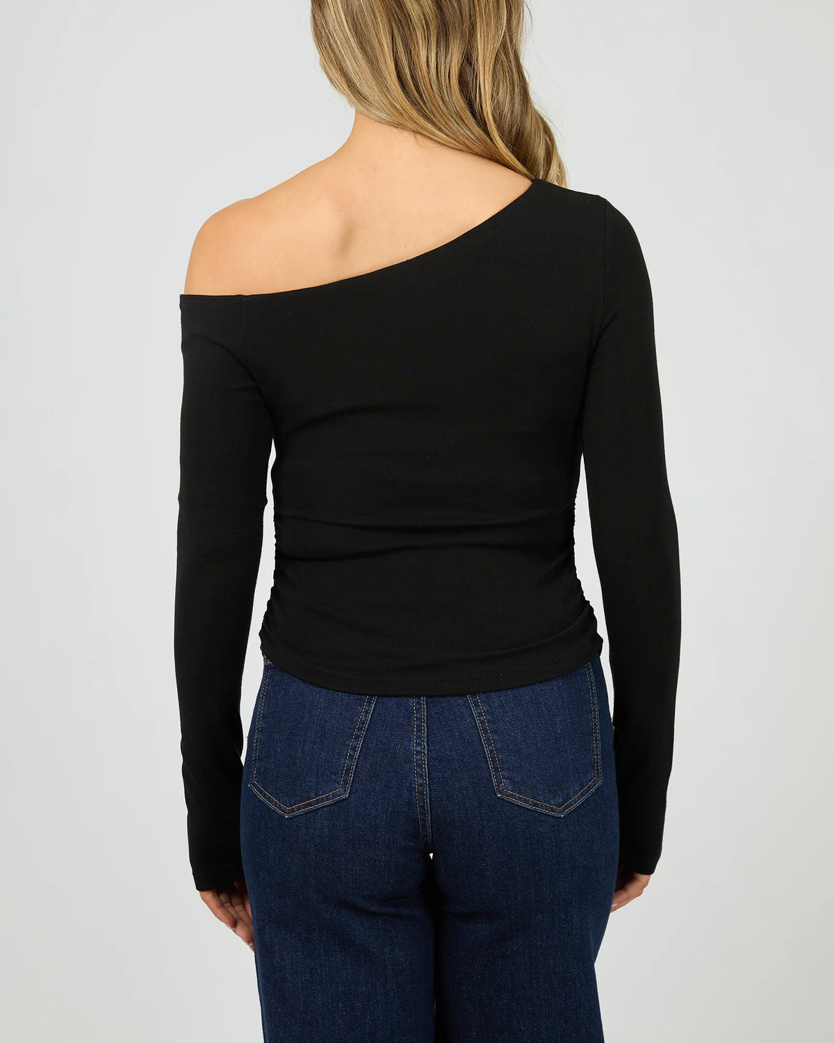 Kylie Off Shoulder L/S Top - Black