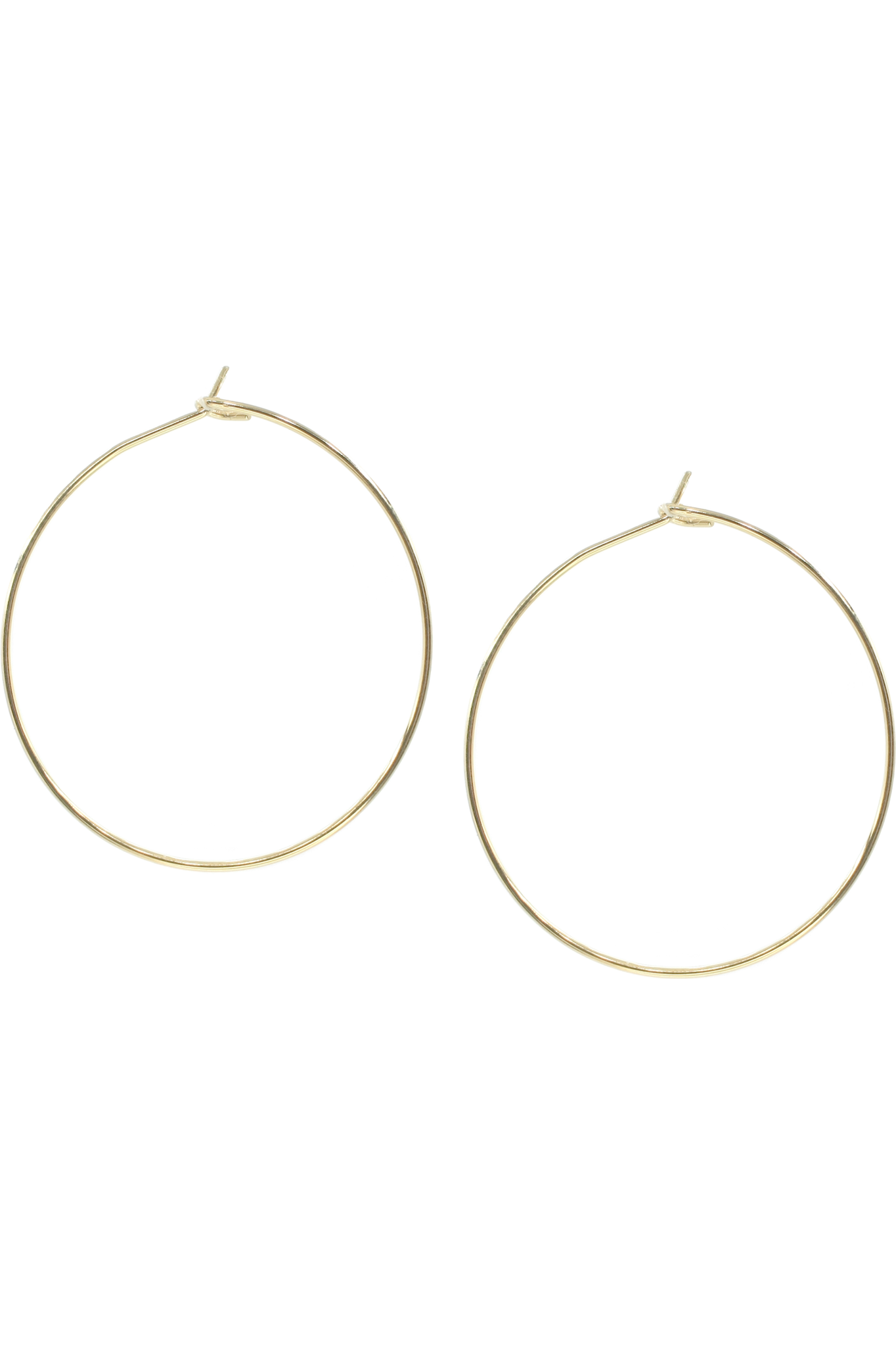 Golden delicate hoops