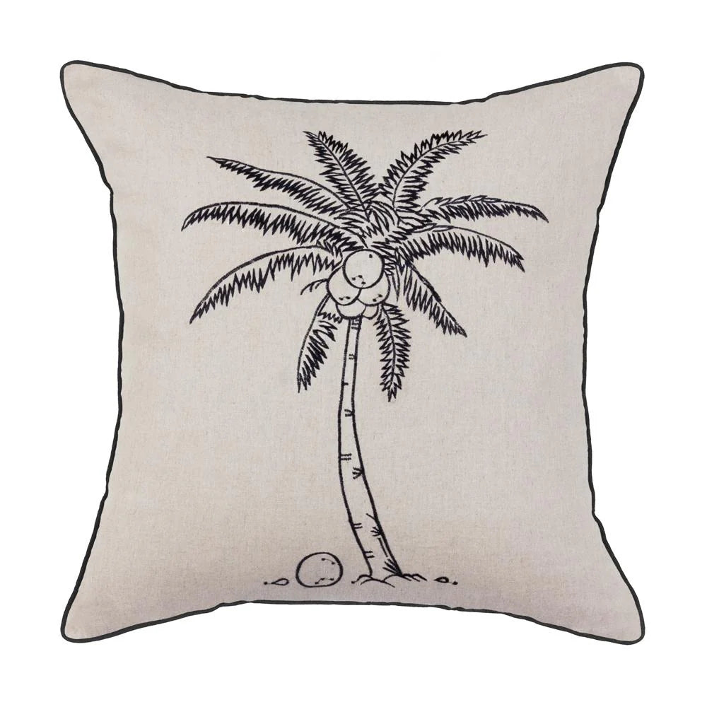 Cotton Cushion - Palm & Coconuts