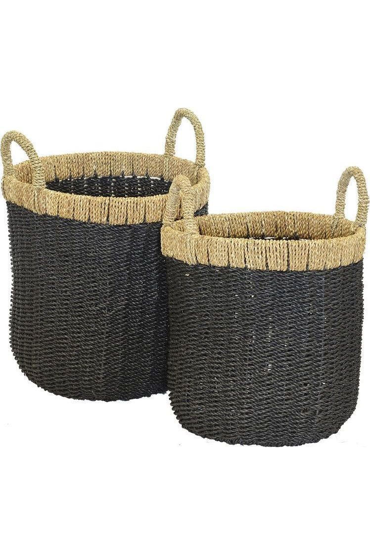 Basket Hemp - Black/Natural