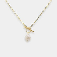 Paperclip Pearl Necklace