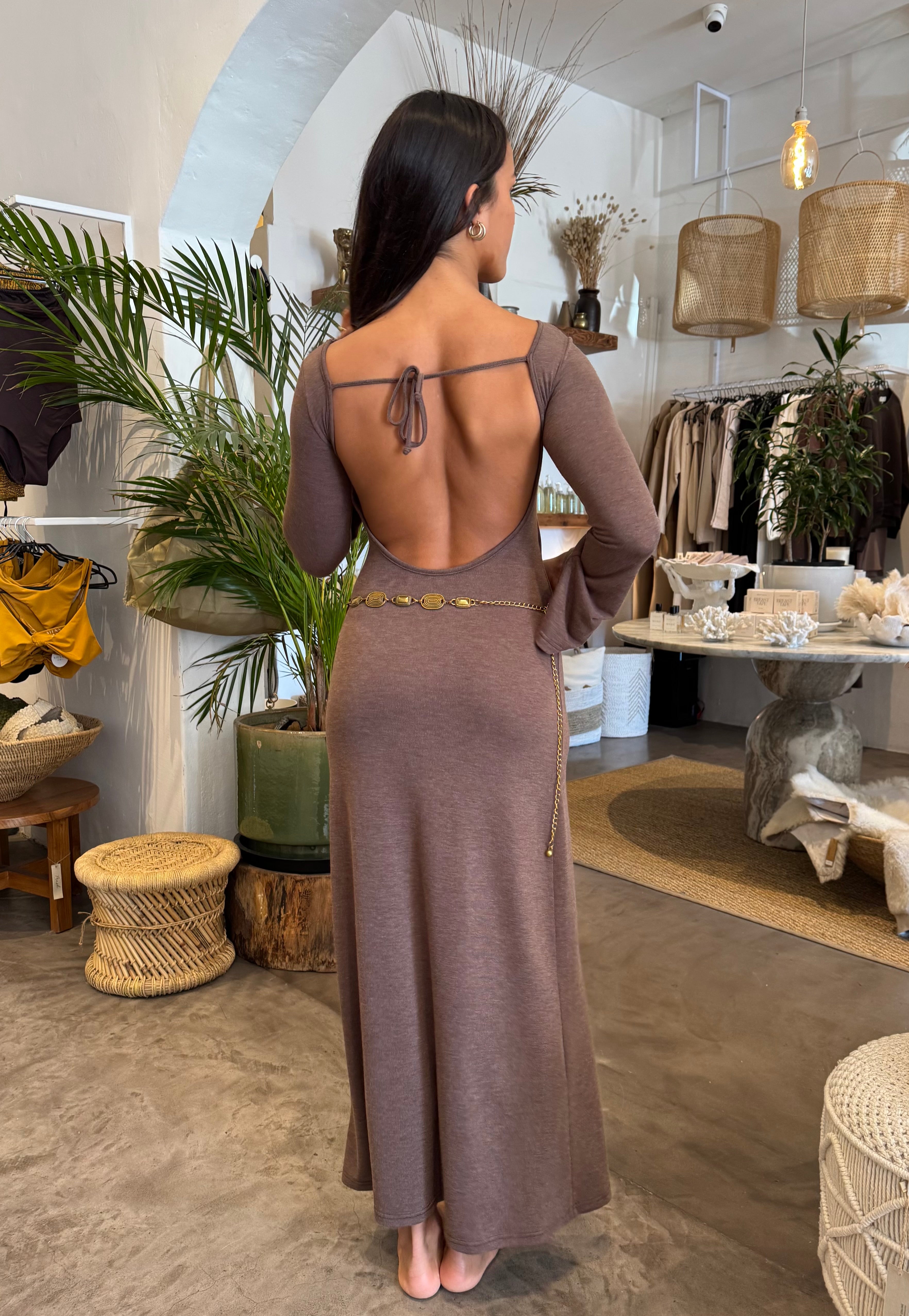 Hula Low Back Dress - Maxi