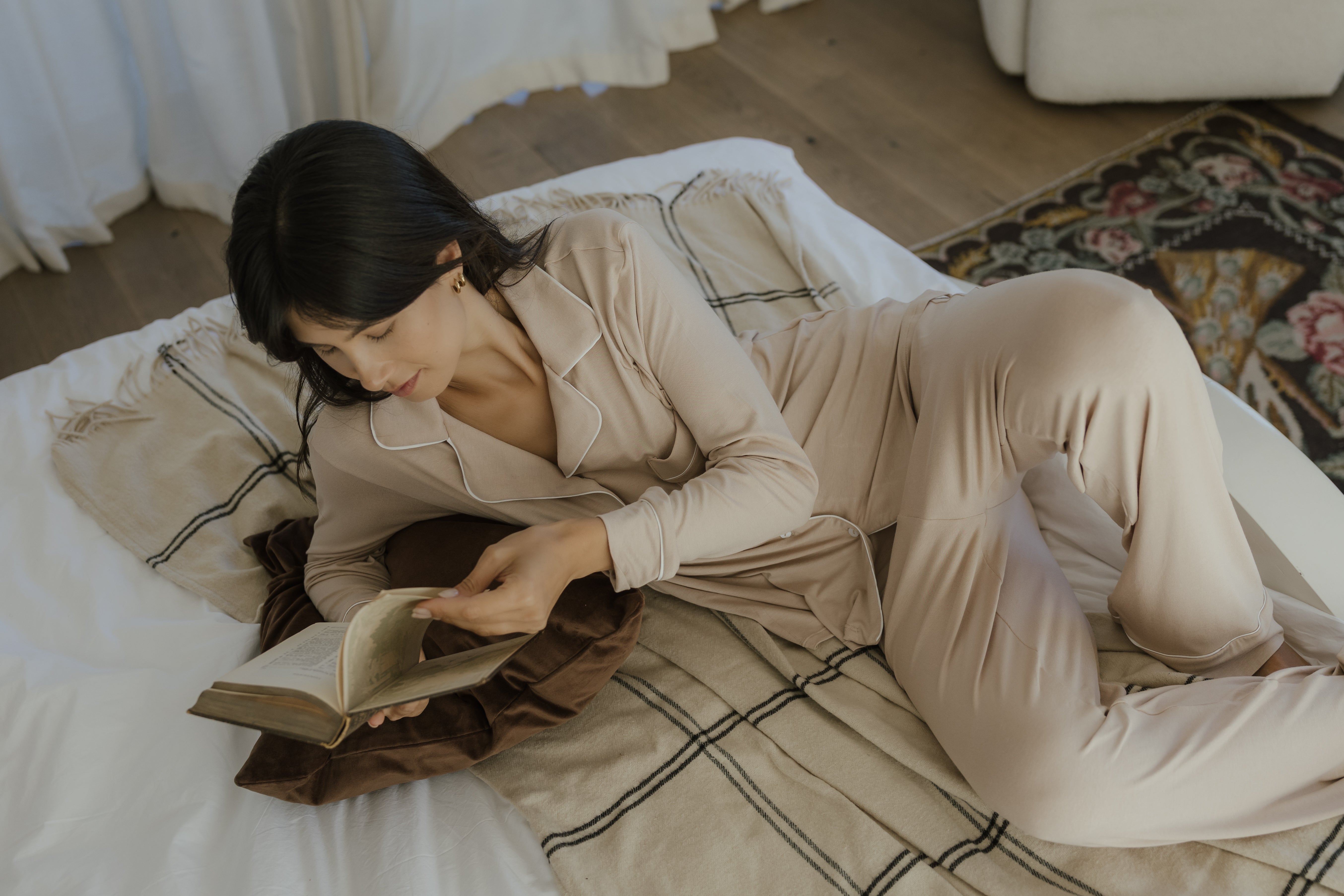 Long Sleeve PJ Set - Stone