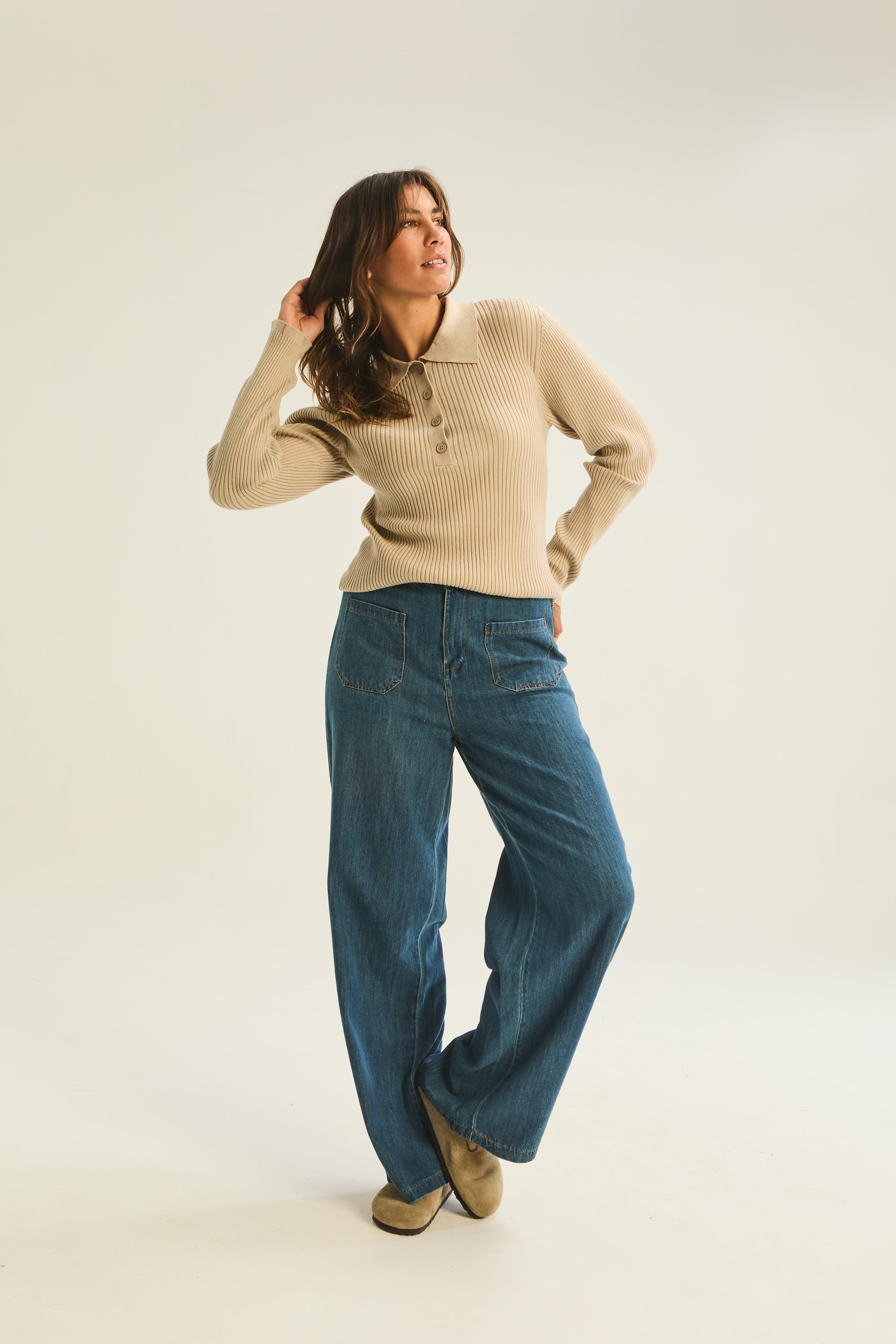 Antibes Rib Collar Knit