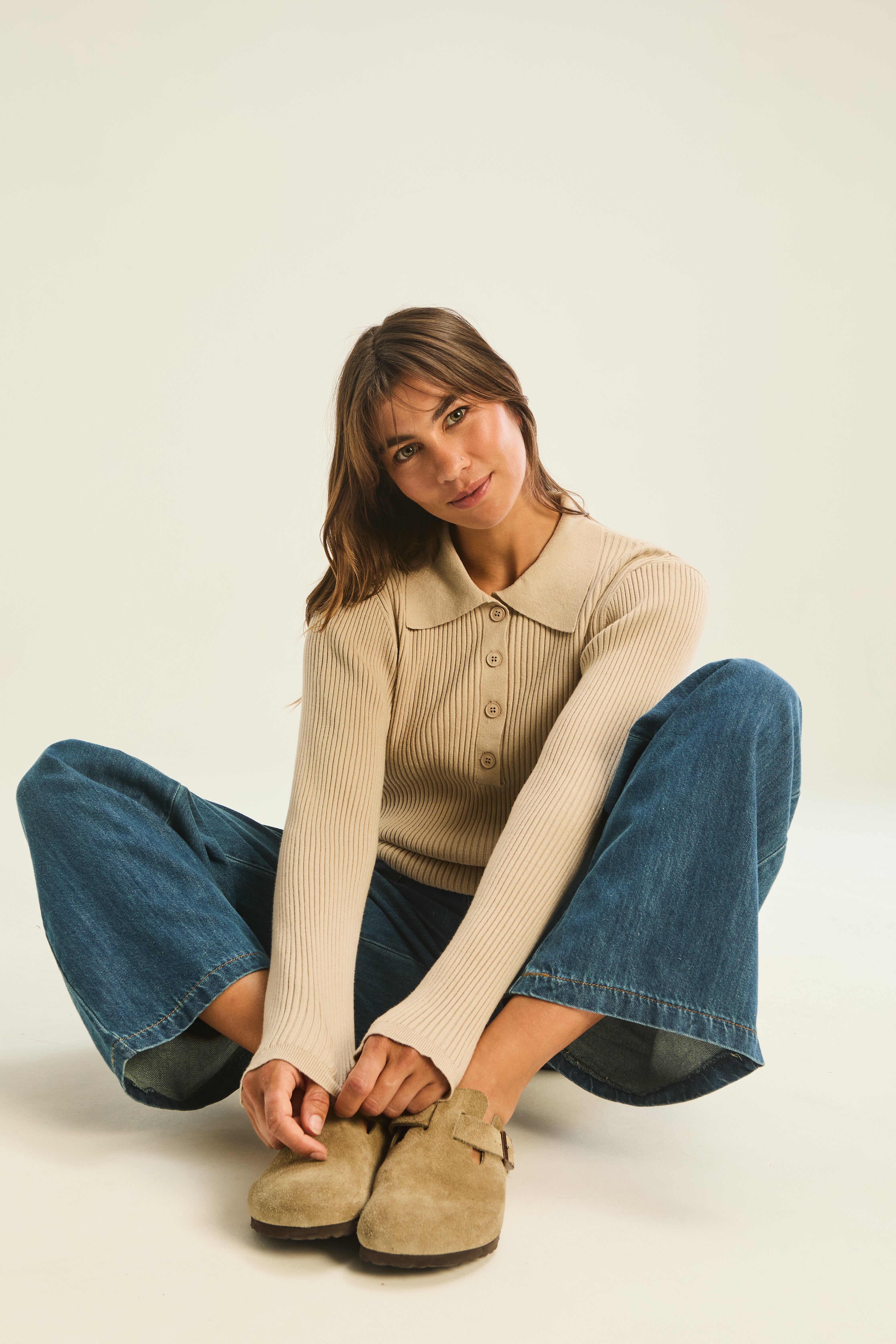 Antibes Rib Collar Knit