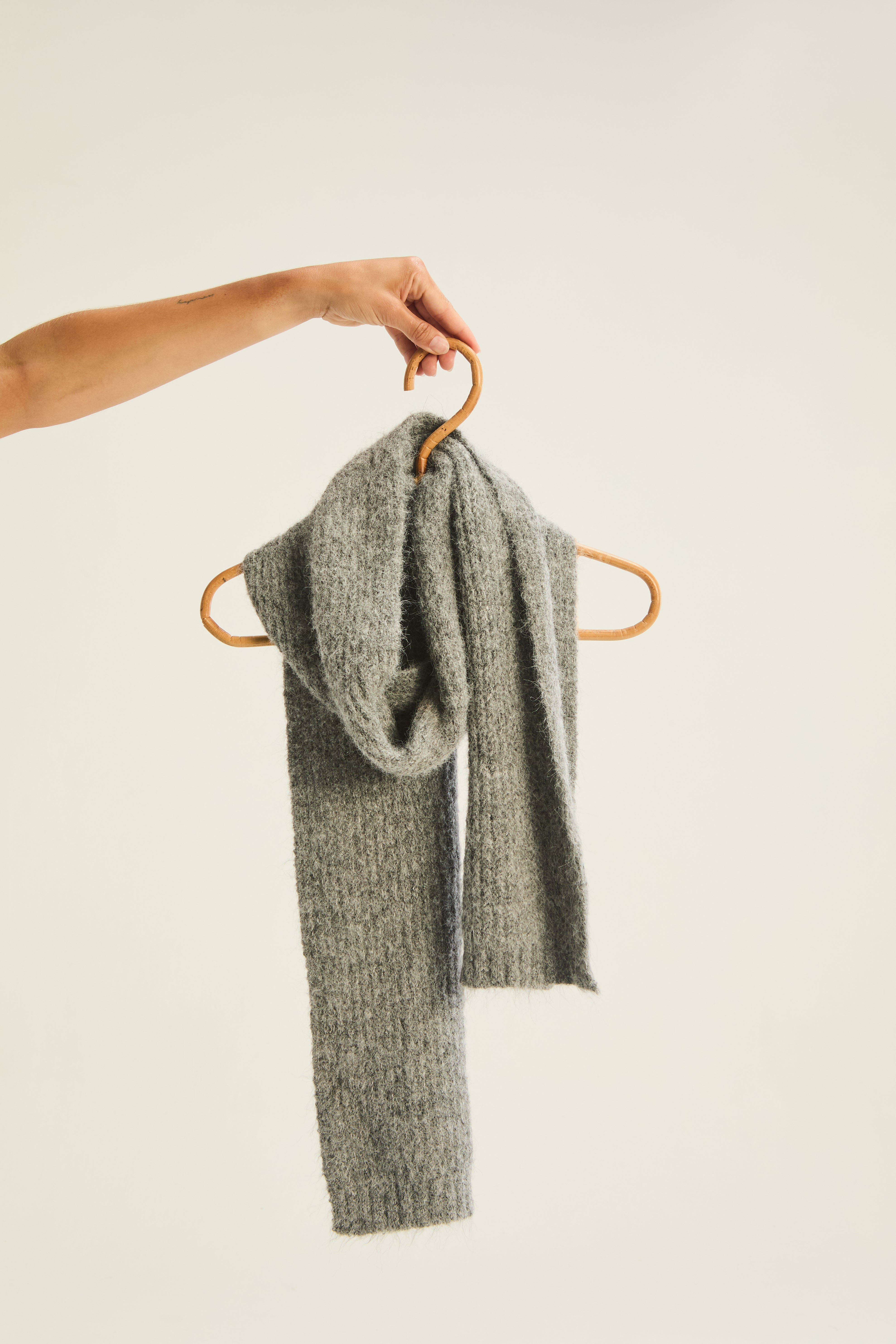 Fuzzy Scarf - Ash
