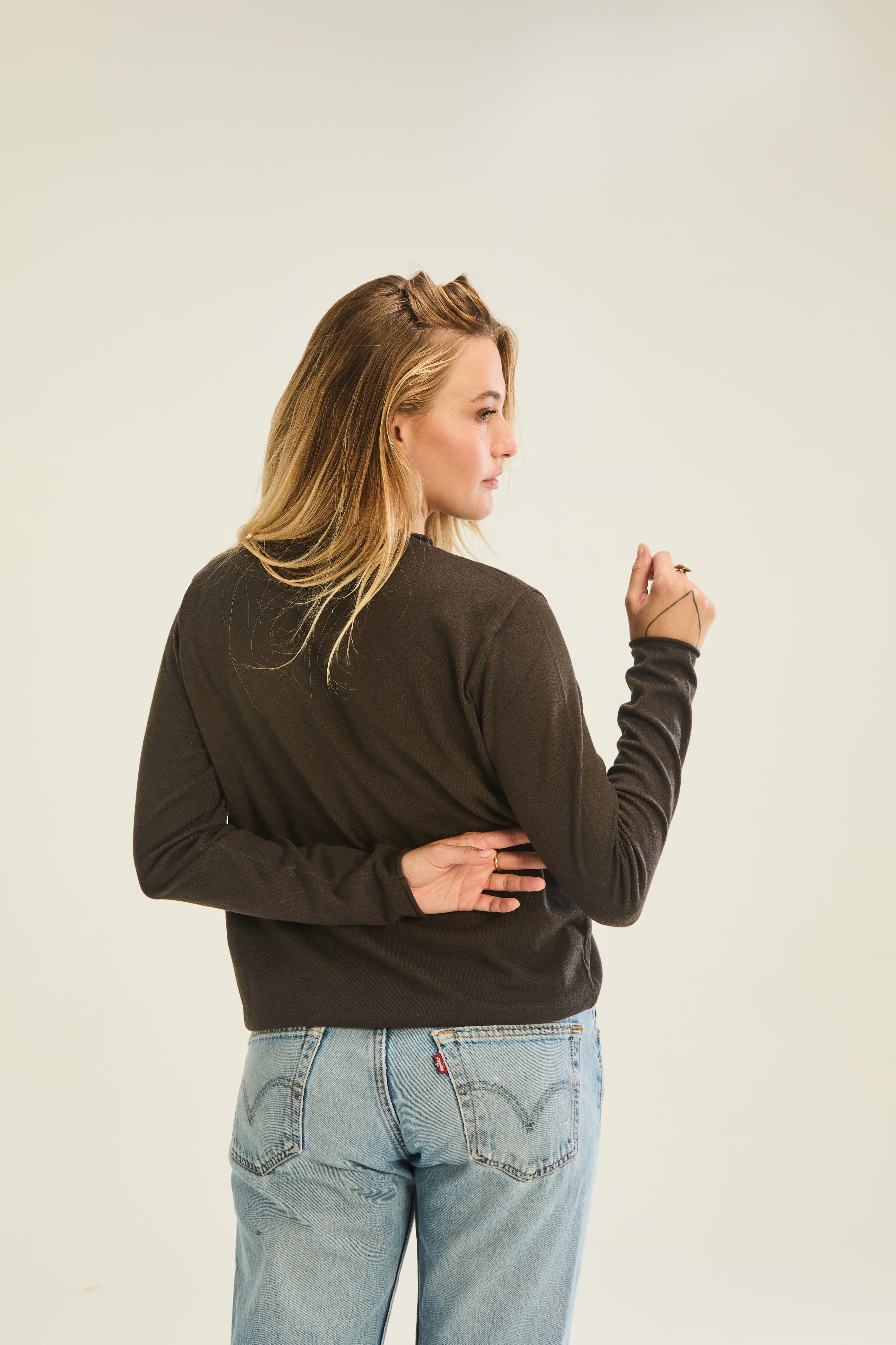 Milan Roller Neck Jumper - Choc
