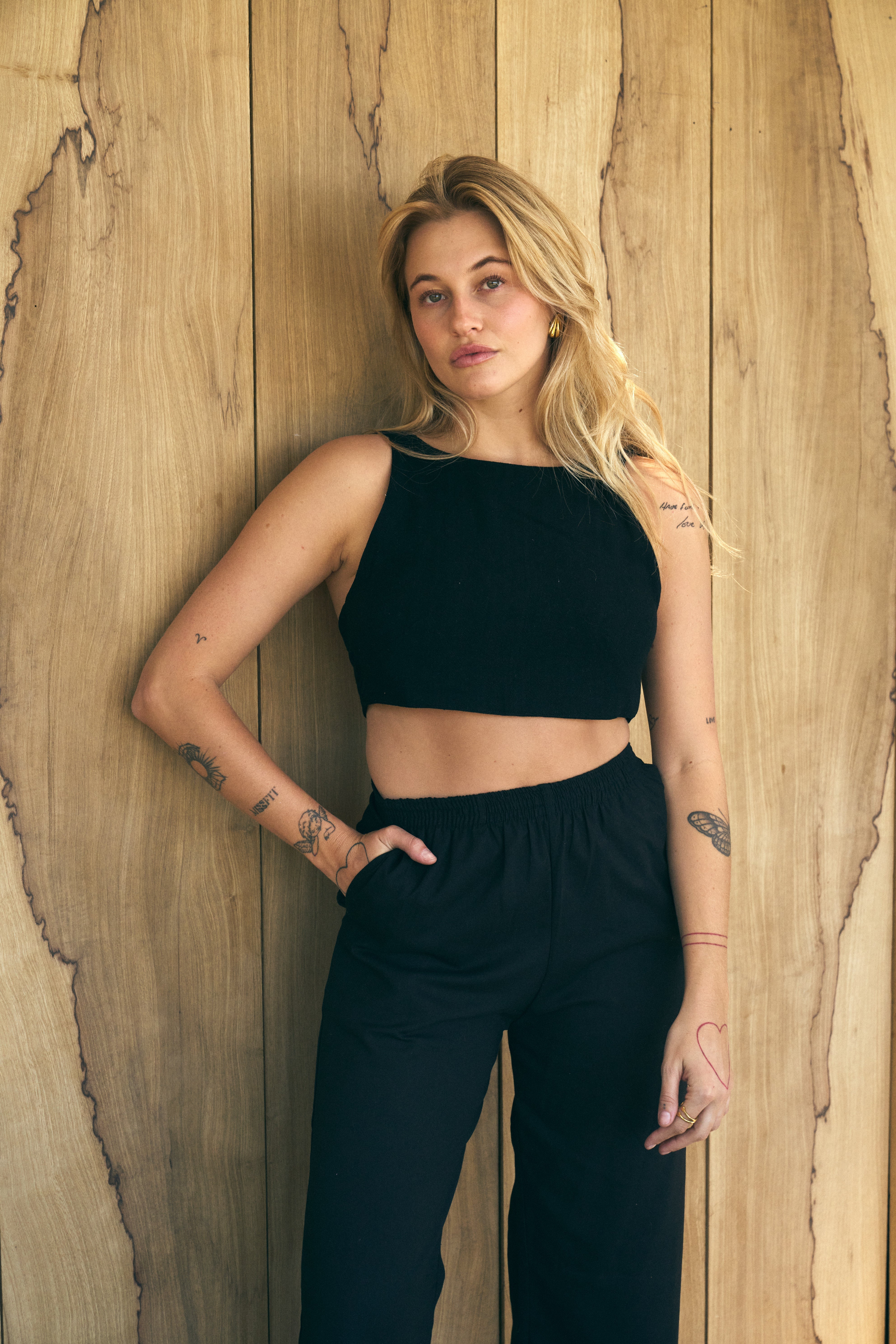 Holster Back Tie Top - Black