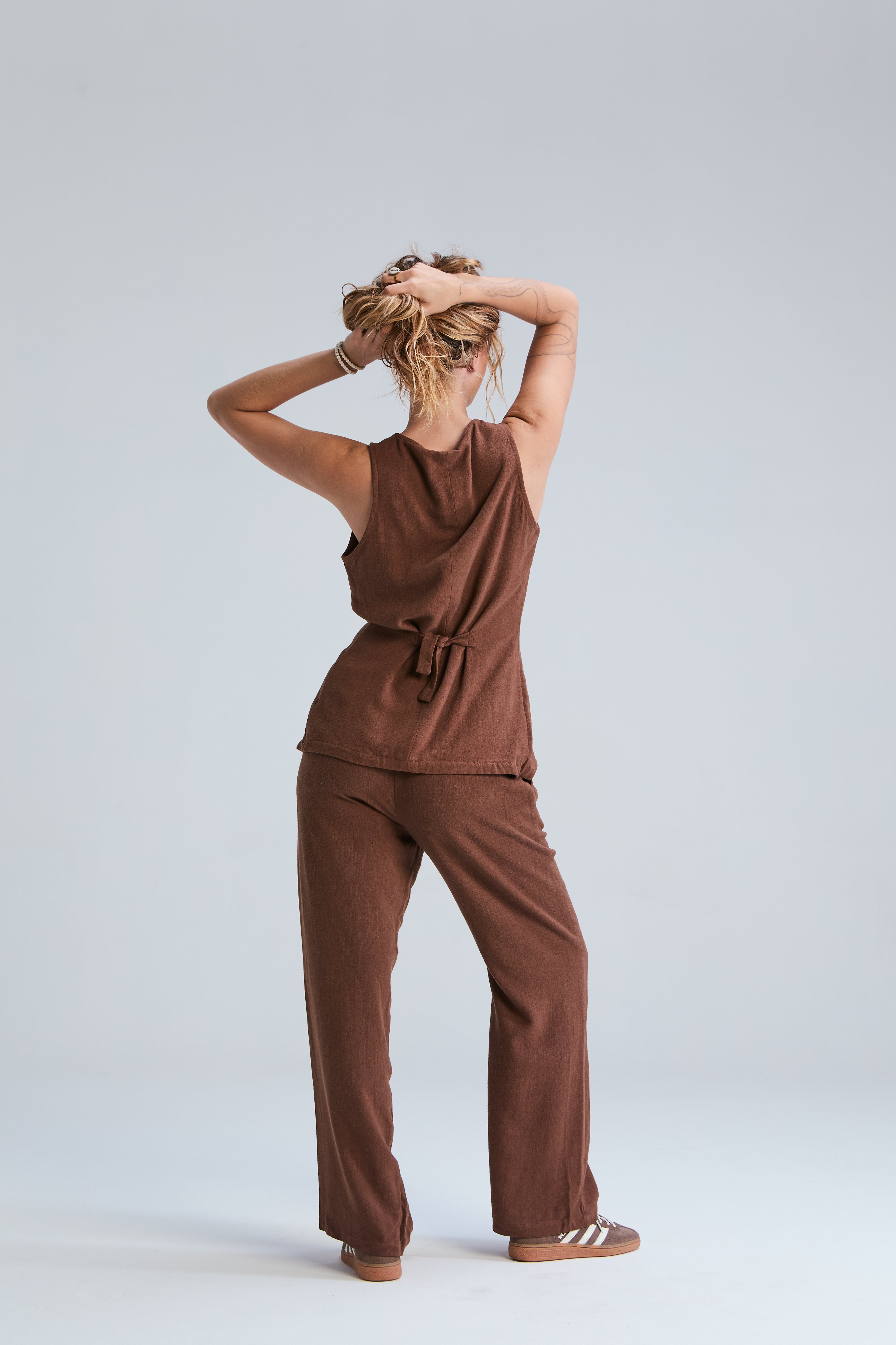 Corfu Waistcoat - Chocolate