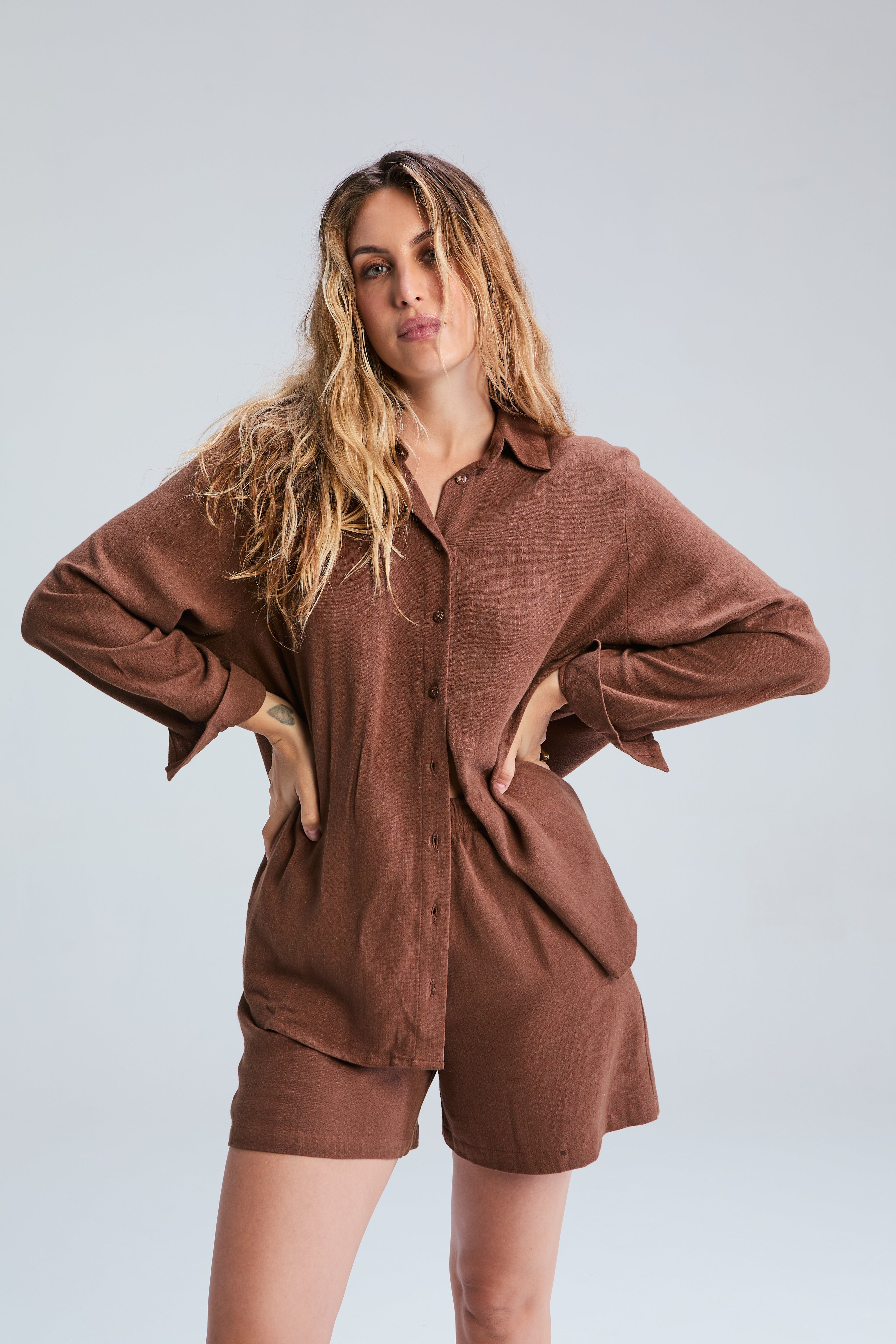 Corfu Classic Shirt - Chocolate