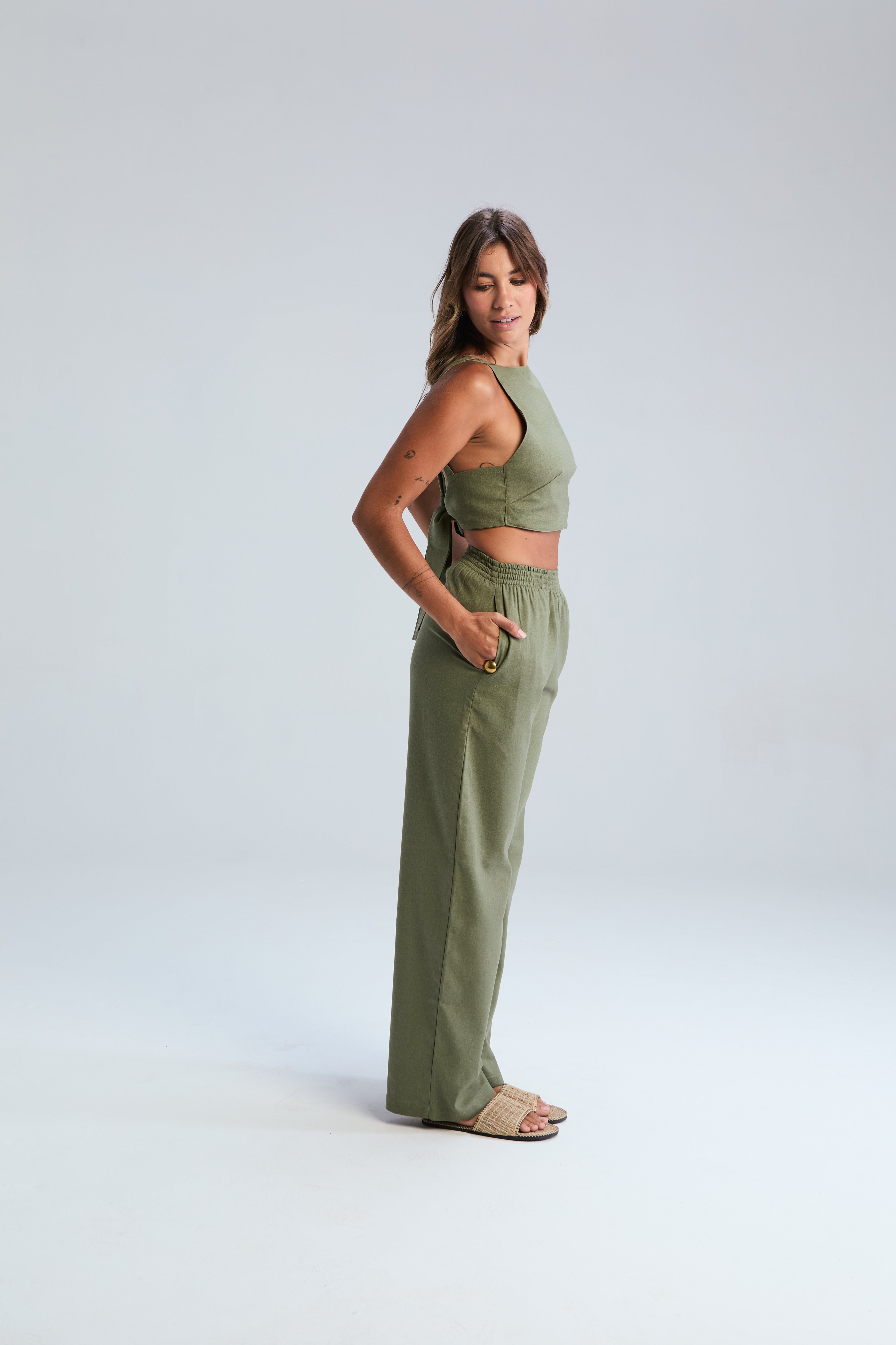 Majorca Pants - Green Tea