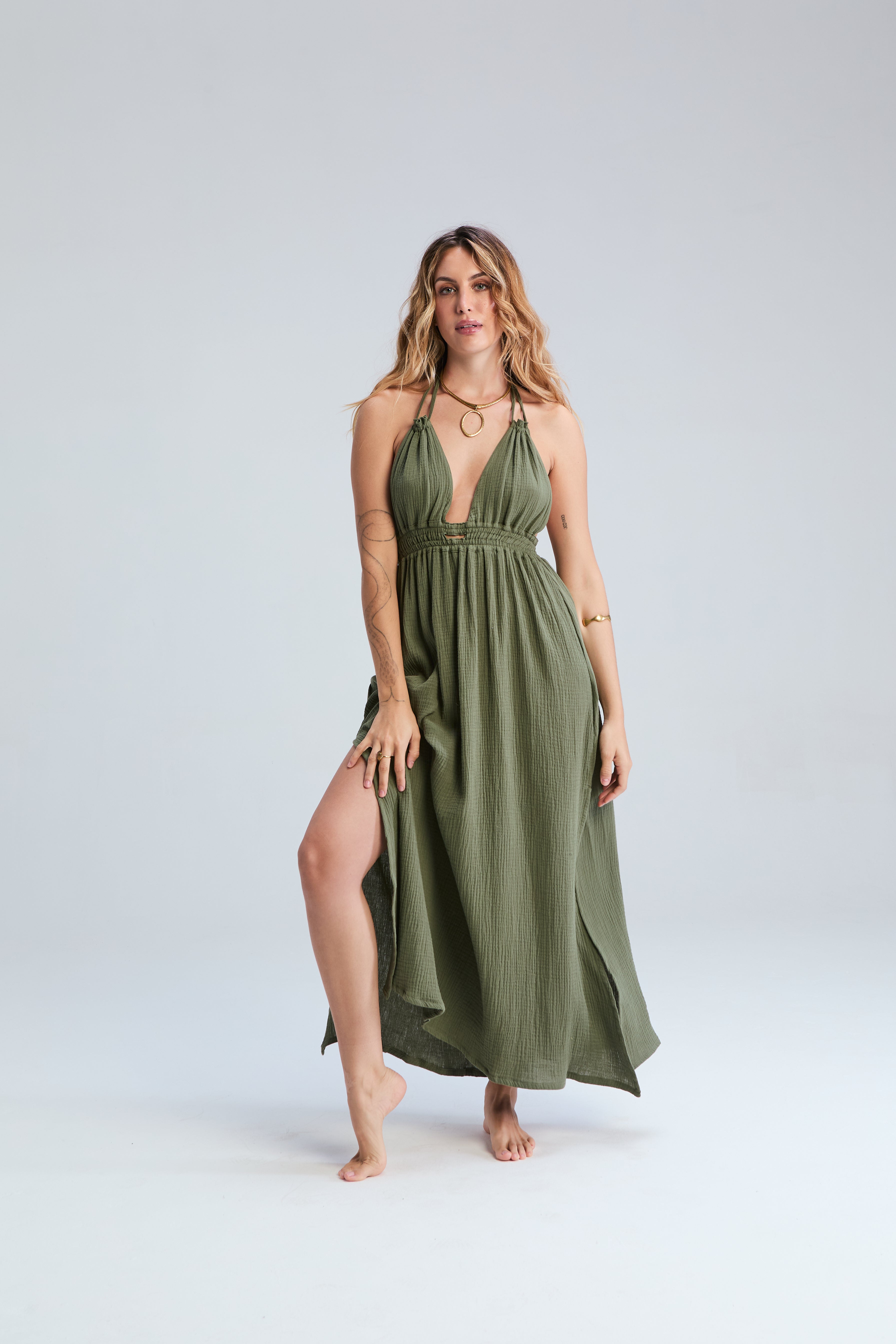 Goddess Dress - Olive
