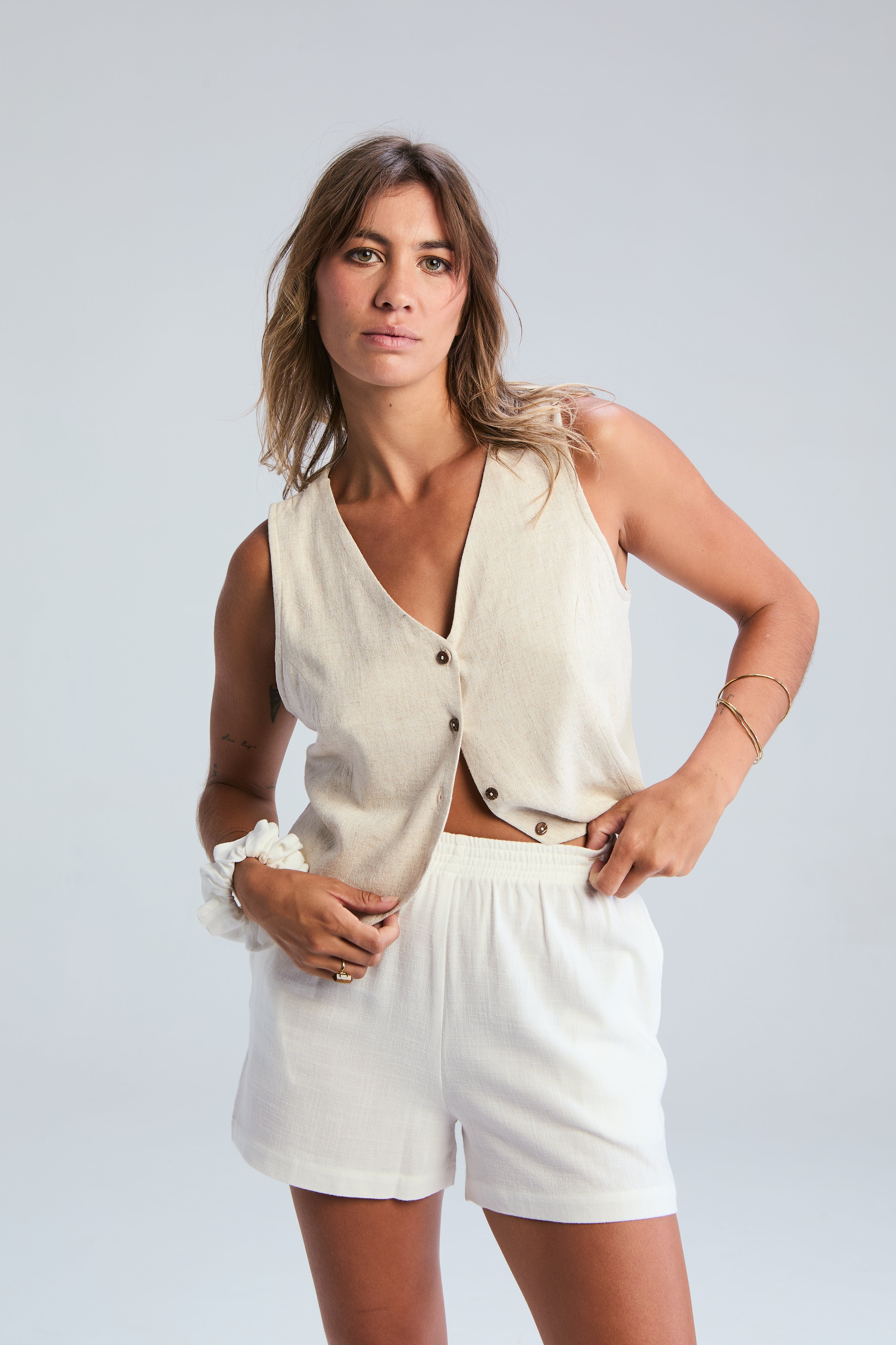 Corfu Shorts - Ivory