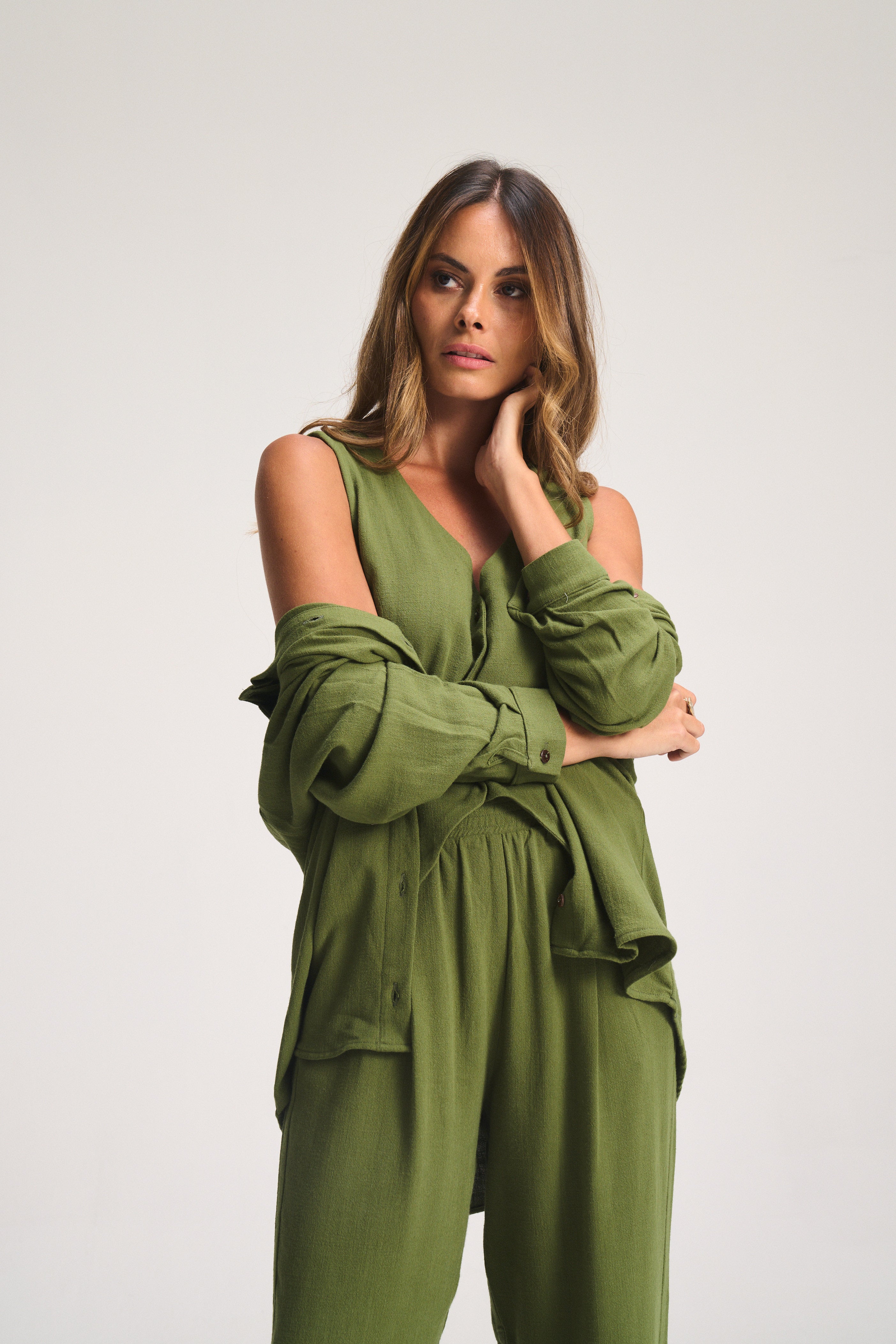 Corfu Classic Shirt - Moss