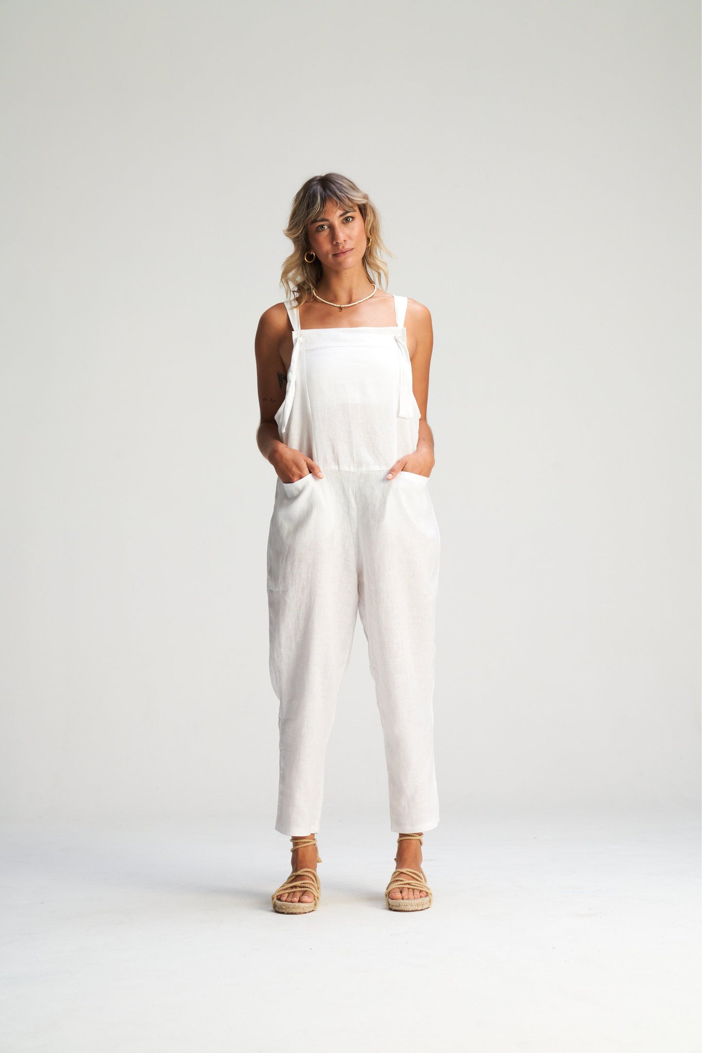 Maddy linen dungarees