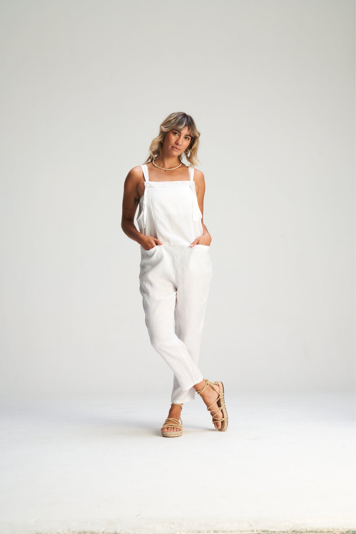 Maddy linen dungarees