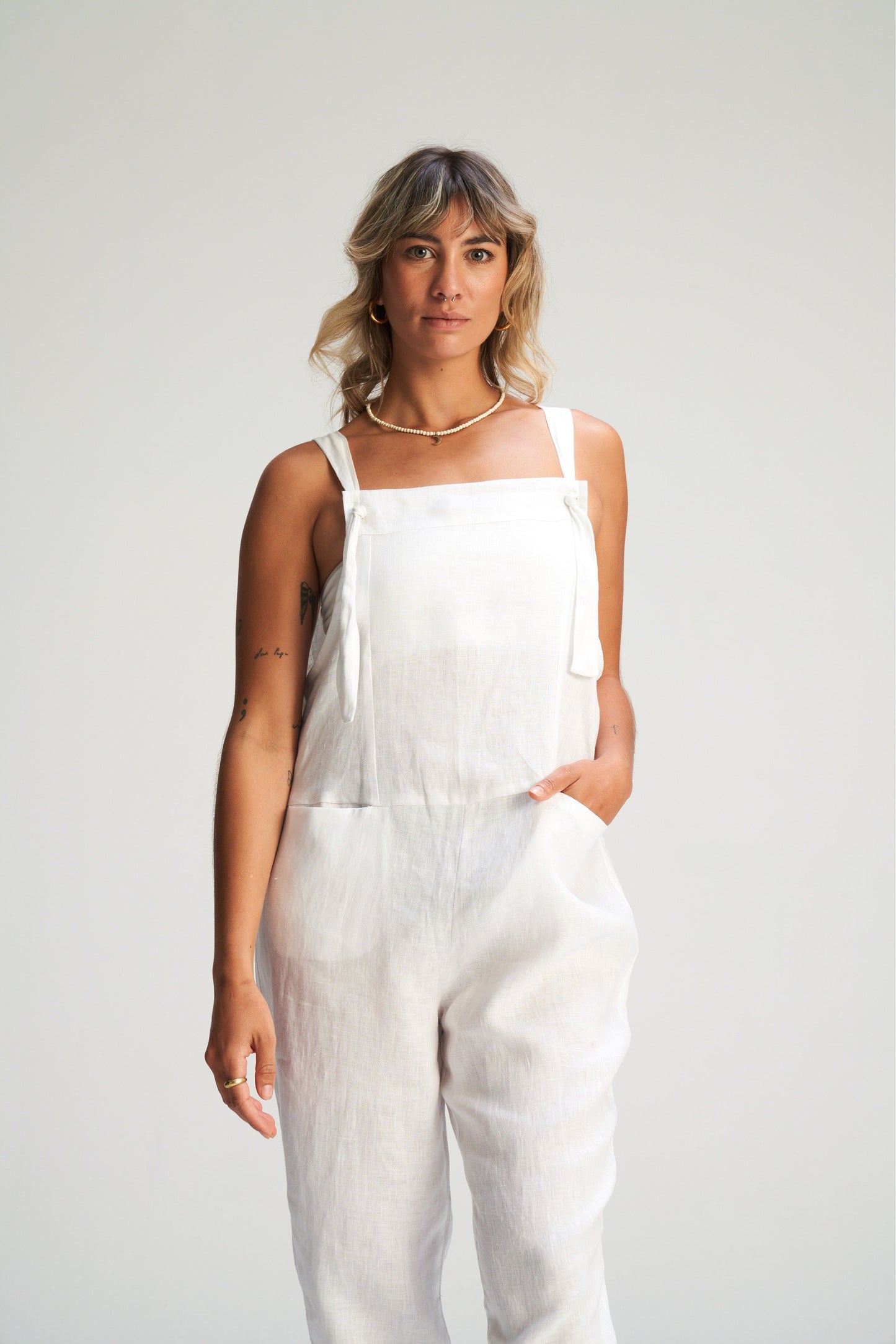Maddy linen dungarees