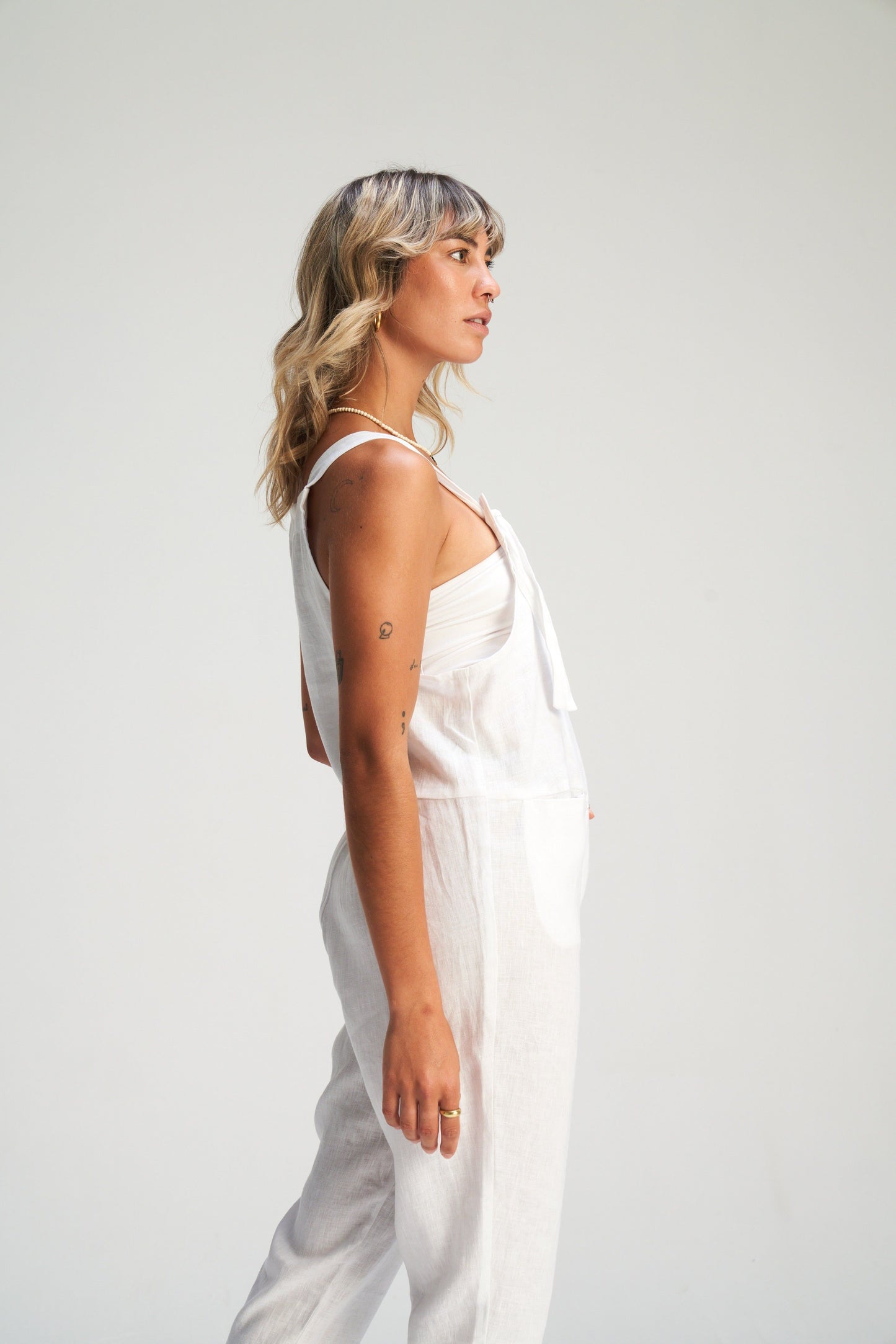 Maddy linen dungarees