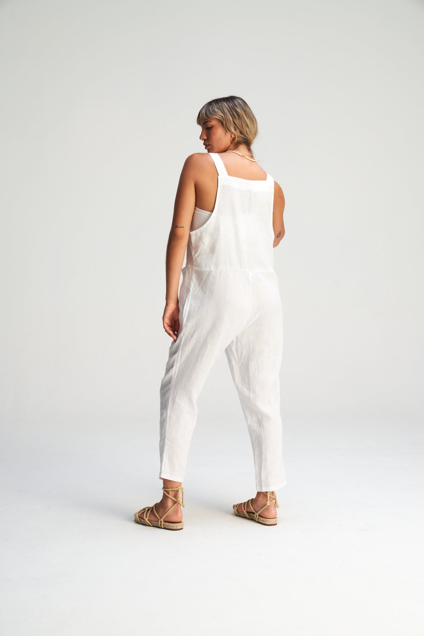 Maddy linen dungarees