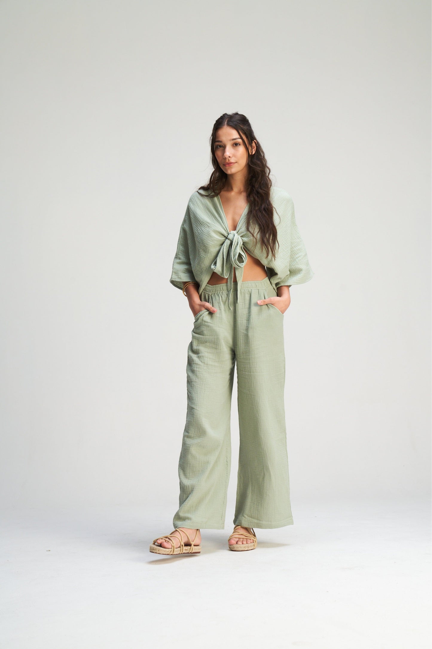 Ria wrap tie top - plain