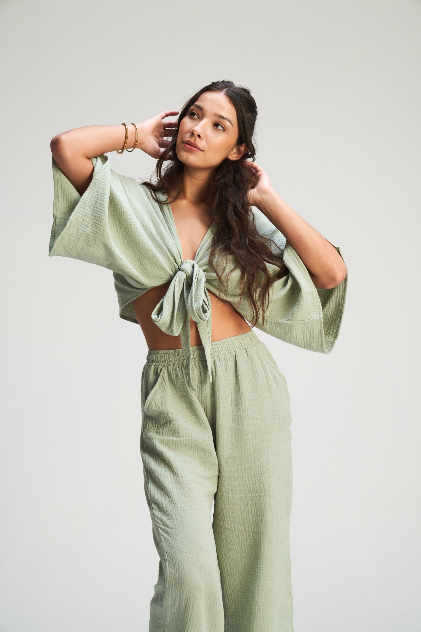 Ria wrap tie top - plain