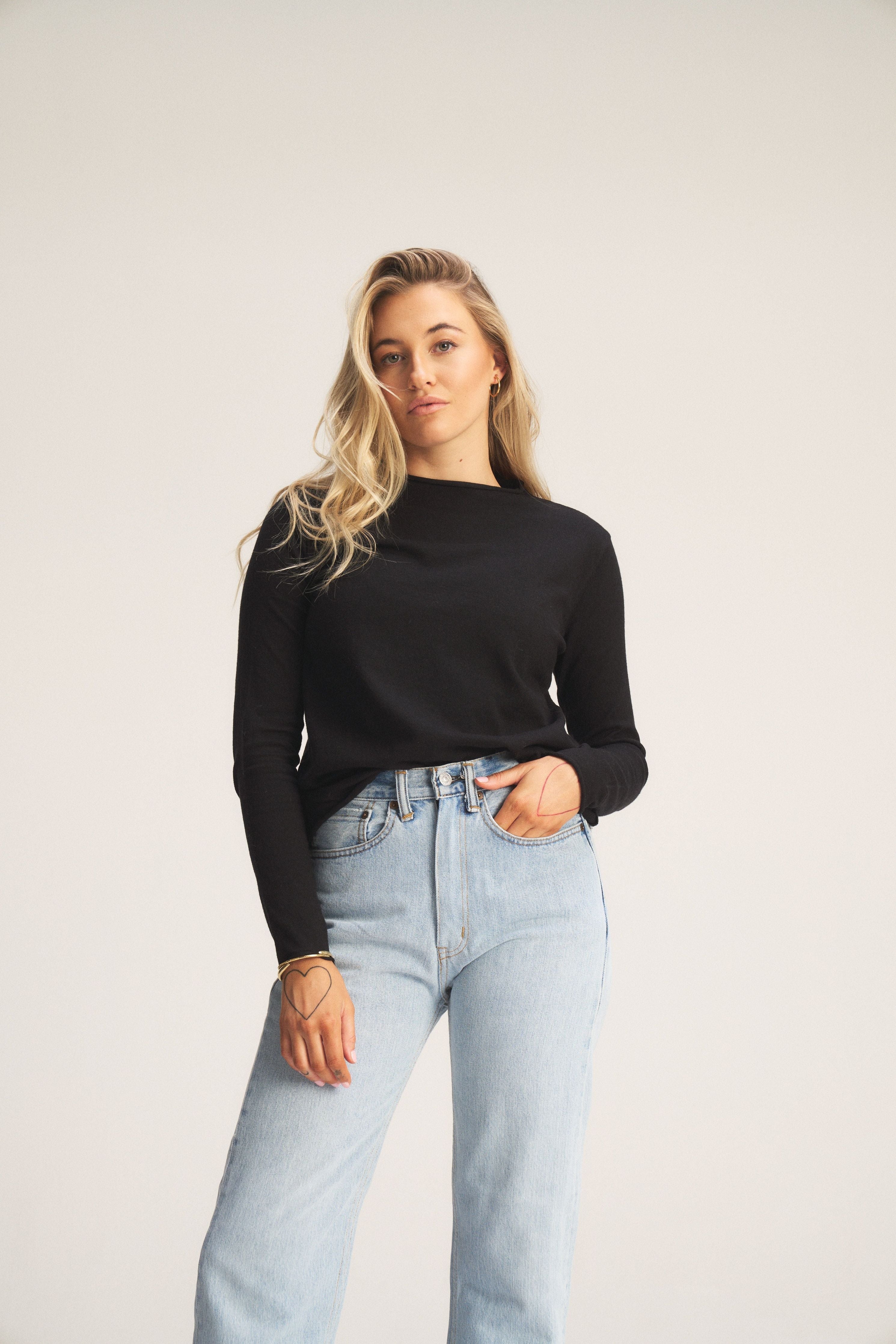 Milan Roller Neck Jumper - Black