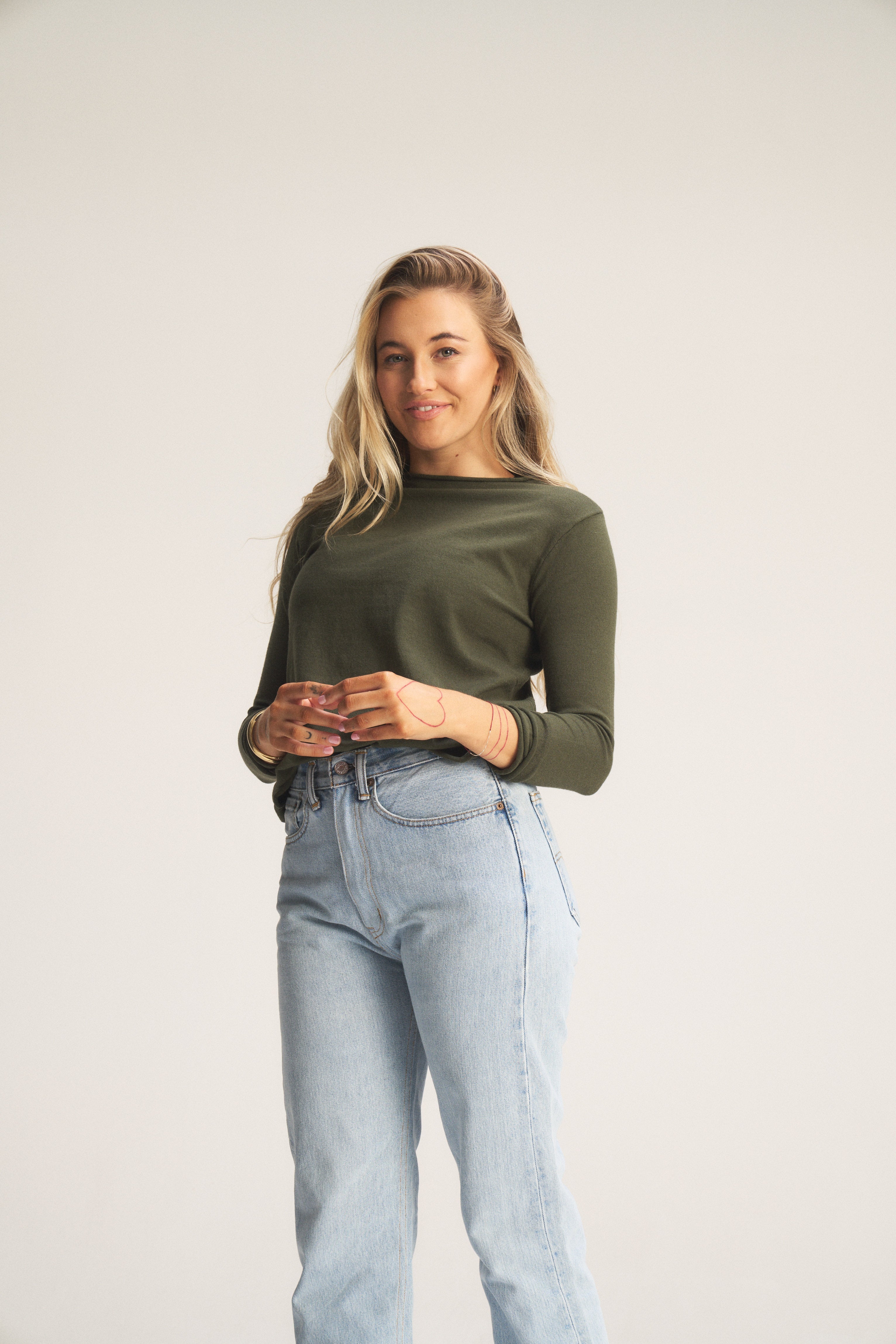 Milan Roller Neck Jumper - Sage