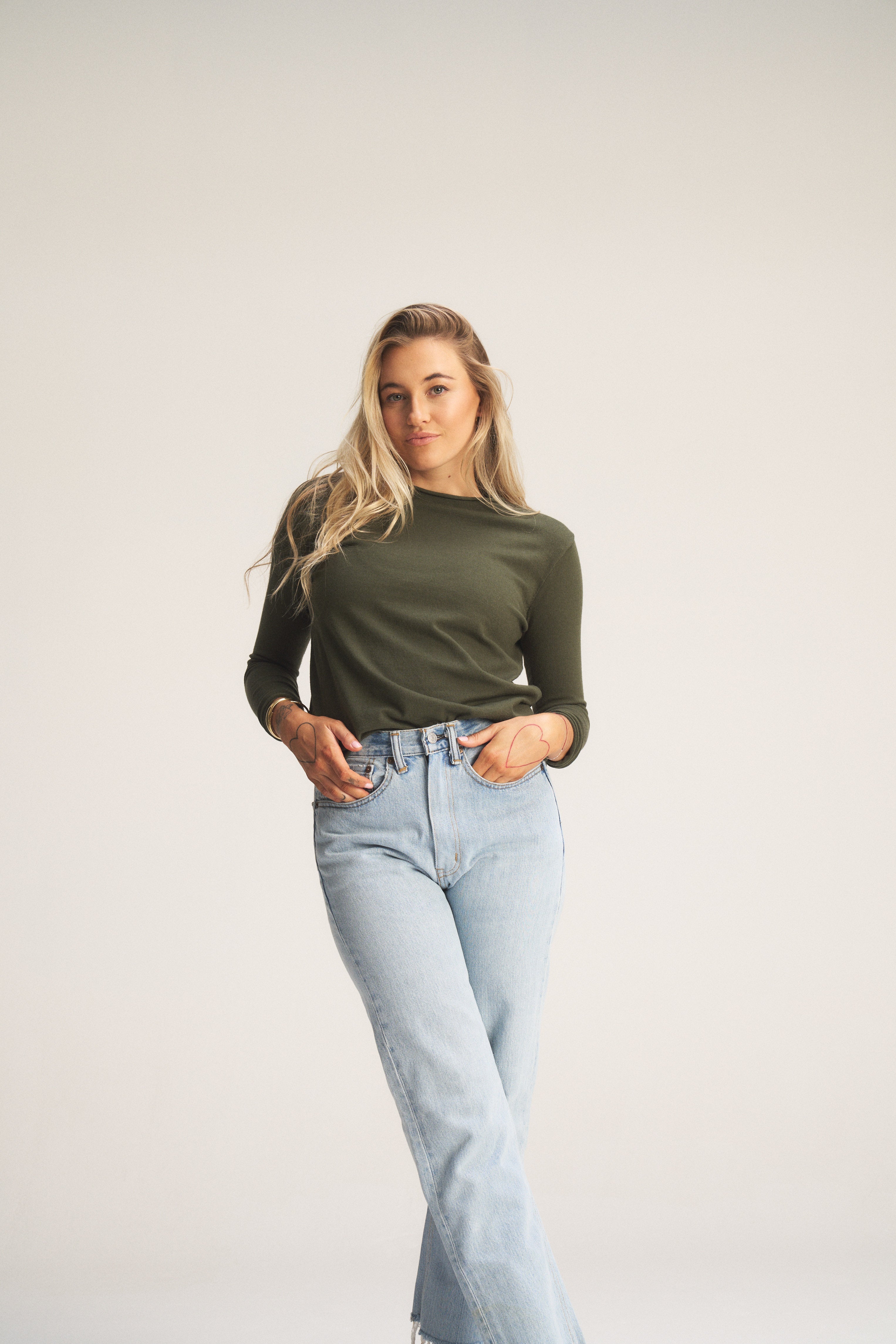 Milan Roller Neck Jumper - Sage