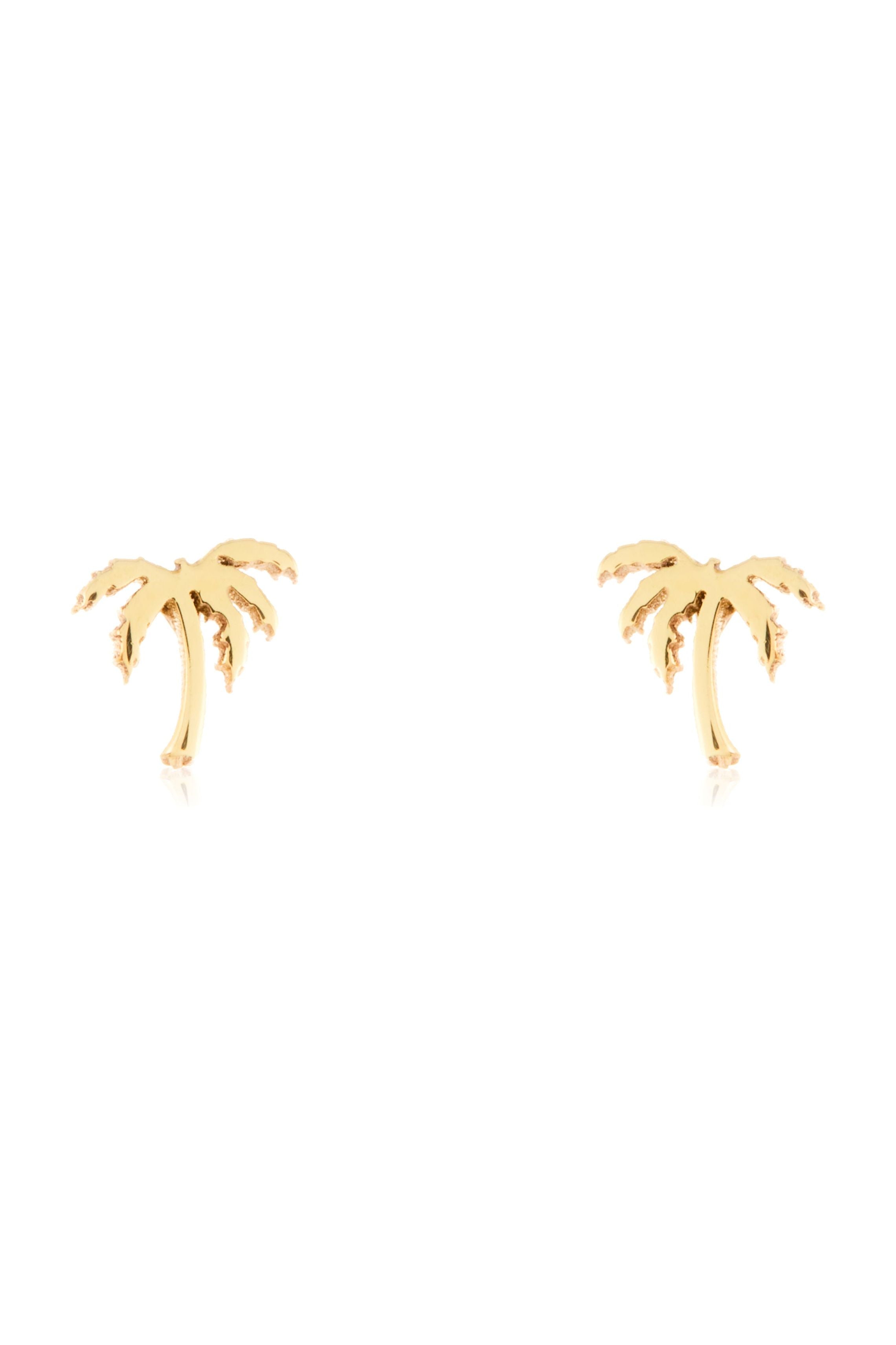 Tiny palm tree studs