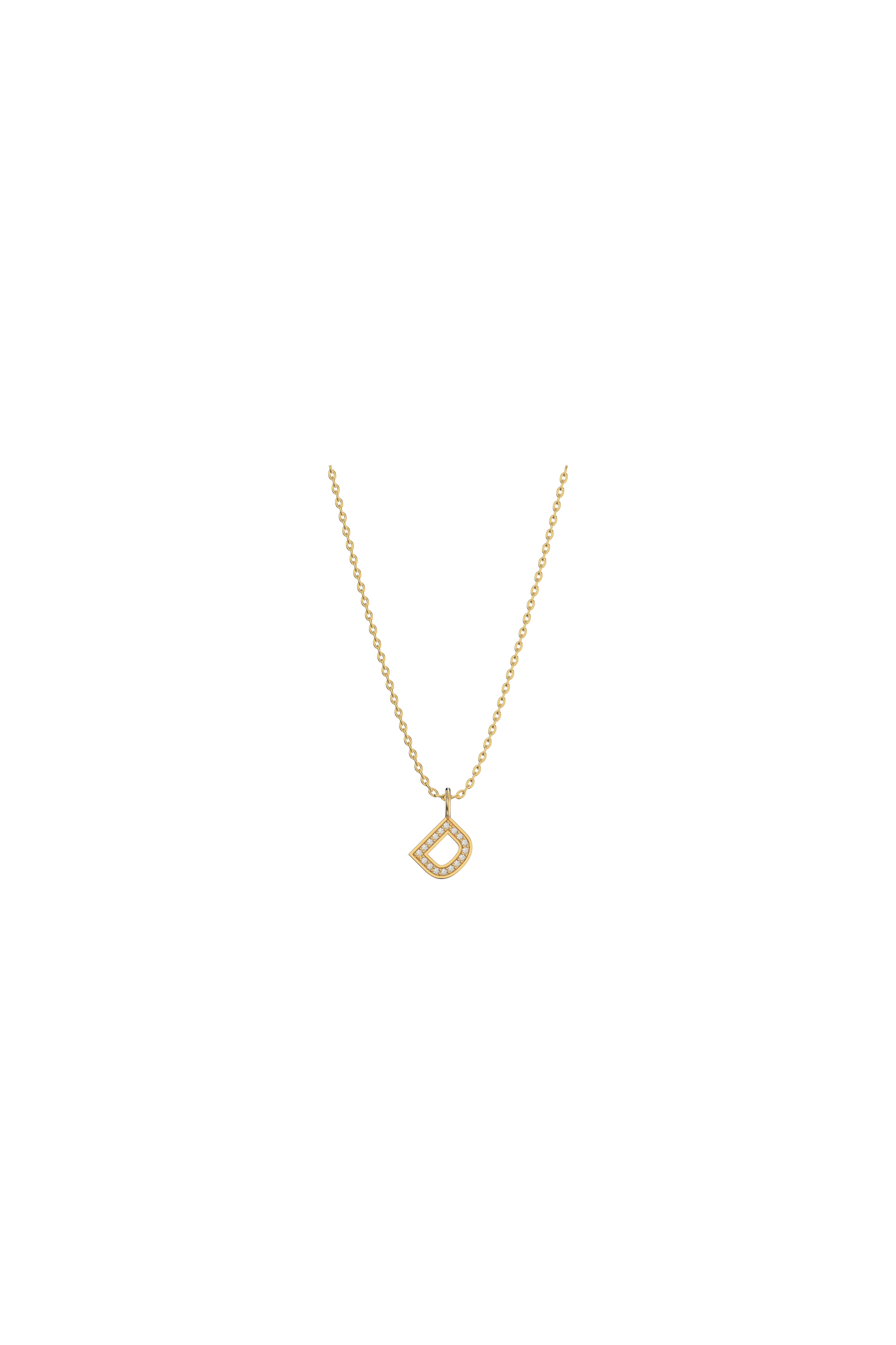 9ct Letter necklace yellow gold - Personalize