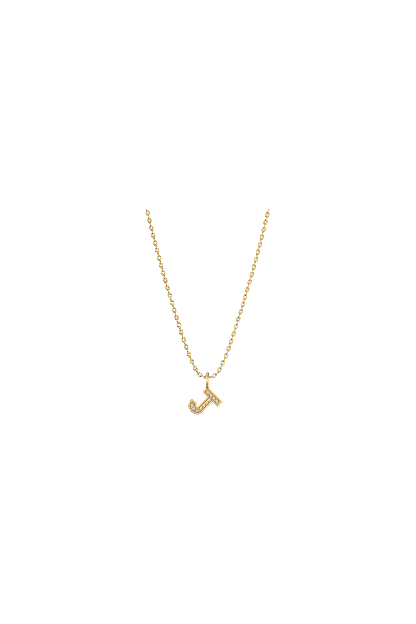 9ct Letter necklace yellow gold - Personalize