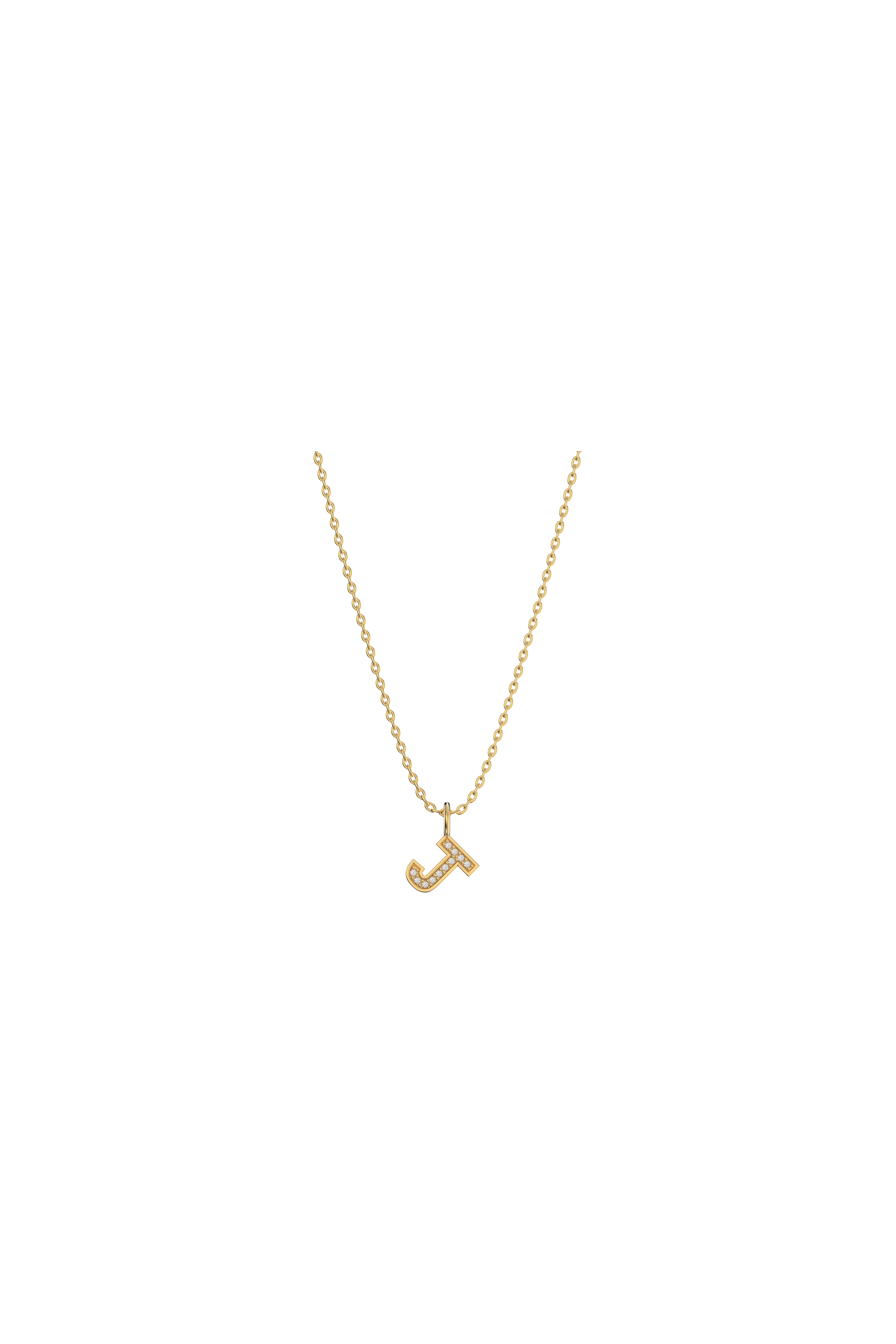 9ct Letter Necklace Yellow Gold