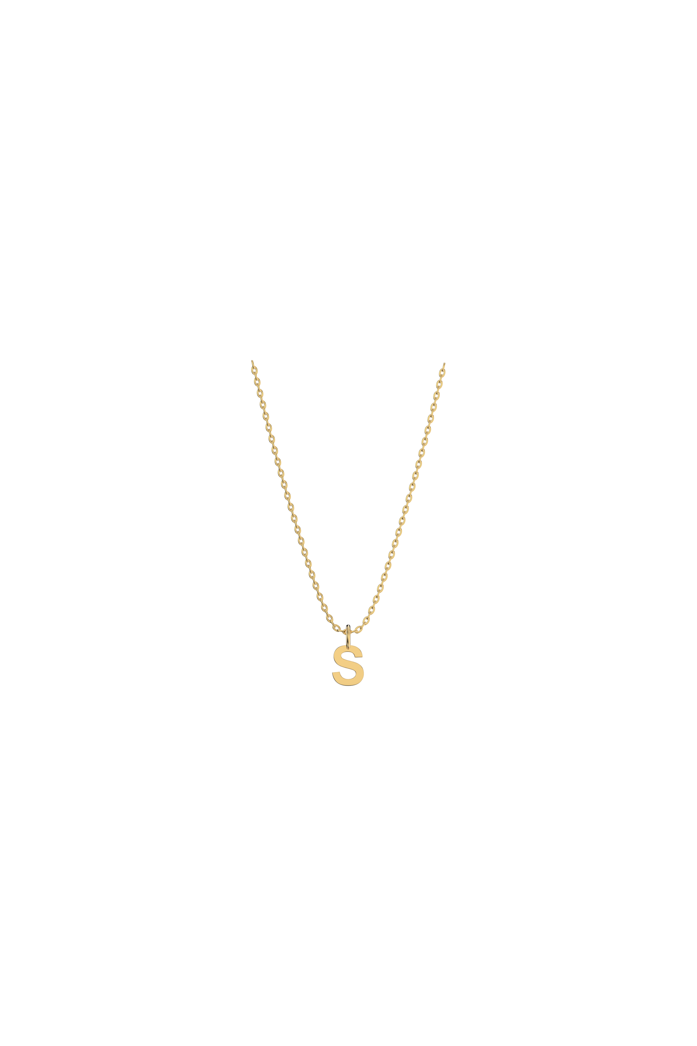 9ct Letter Necklace Yellow Gold