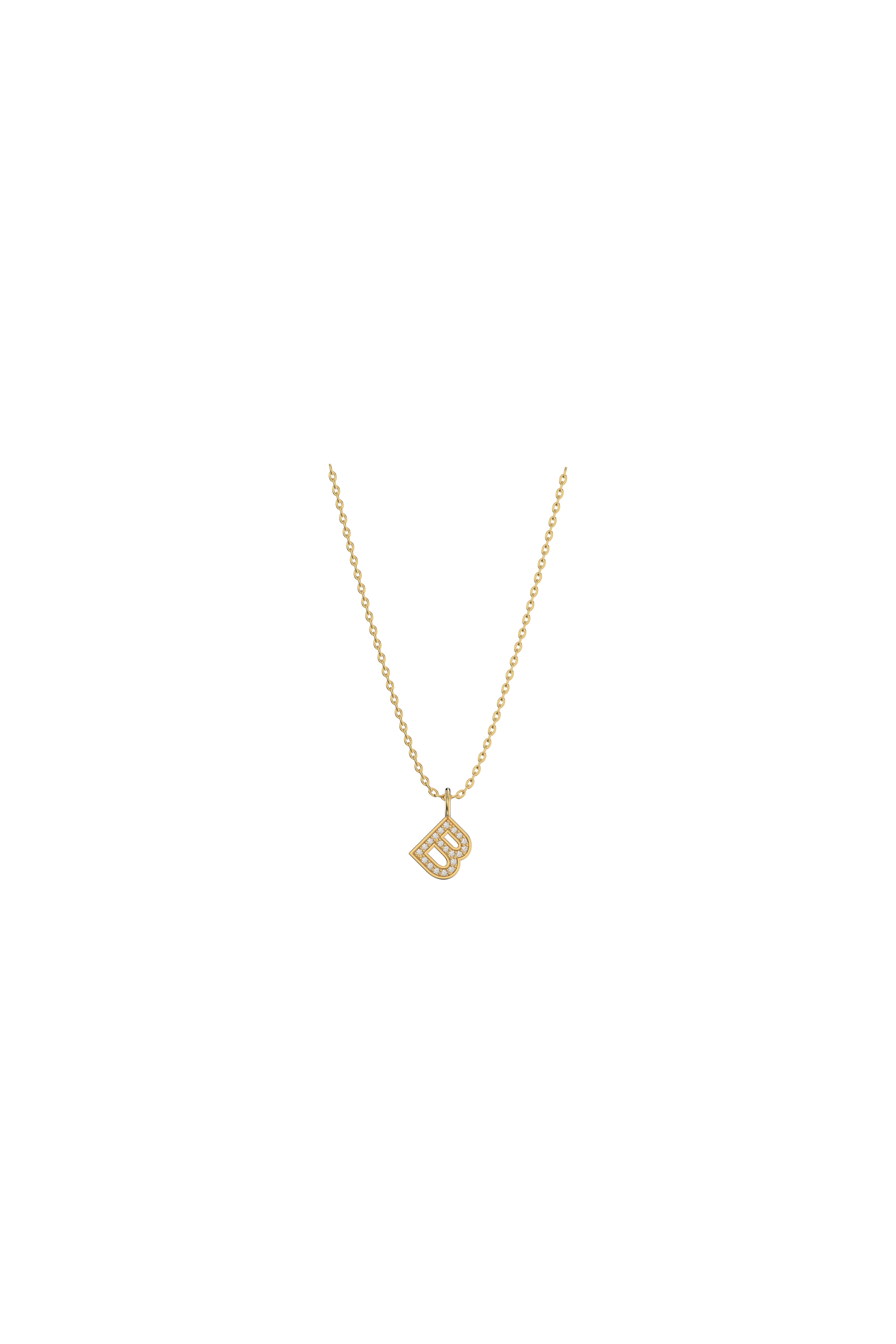 9ct Letter necklace yellow gold - Personalize