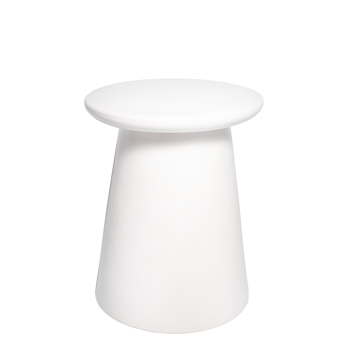 Button Stool White