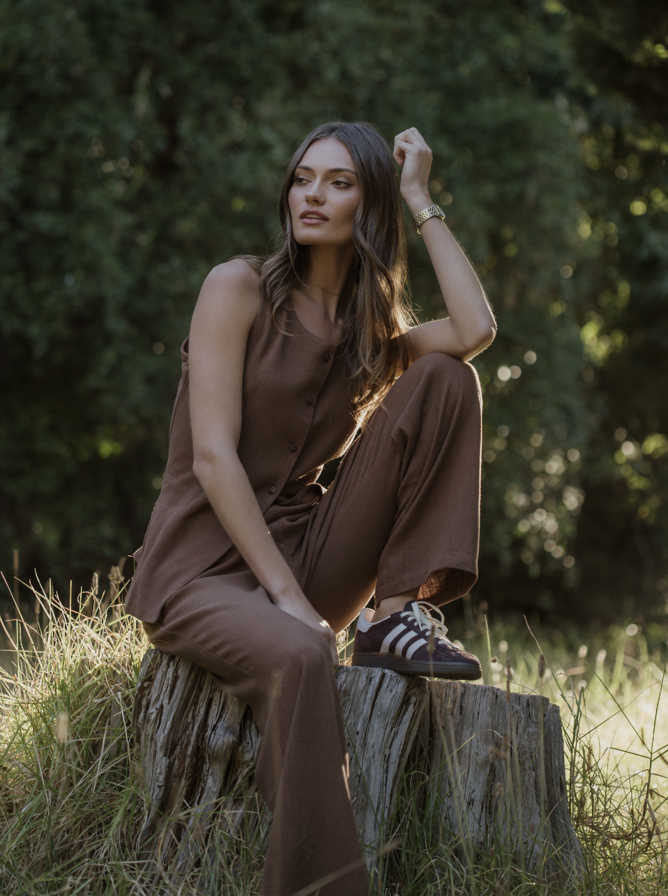 Corfu Waistcoat - Chocolate