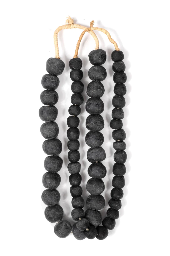 Recycled glass bead decor