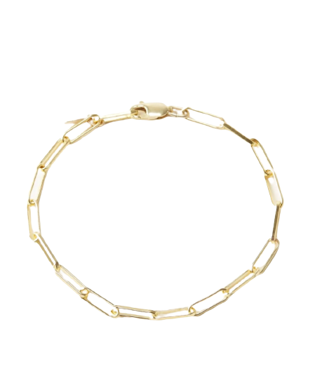 Gilded Gold Paperclip Bracelet