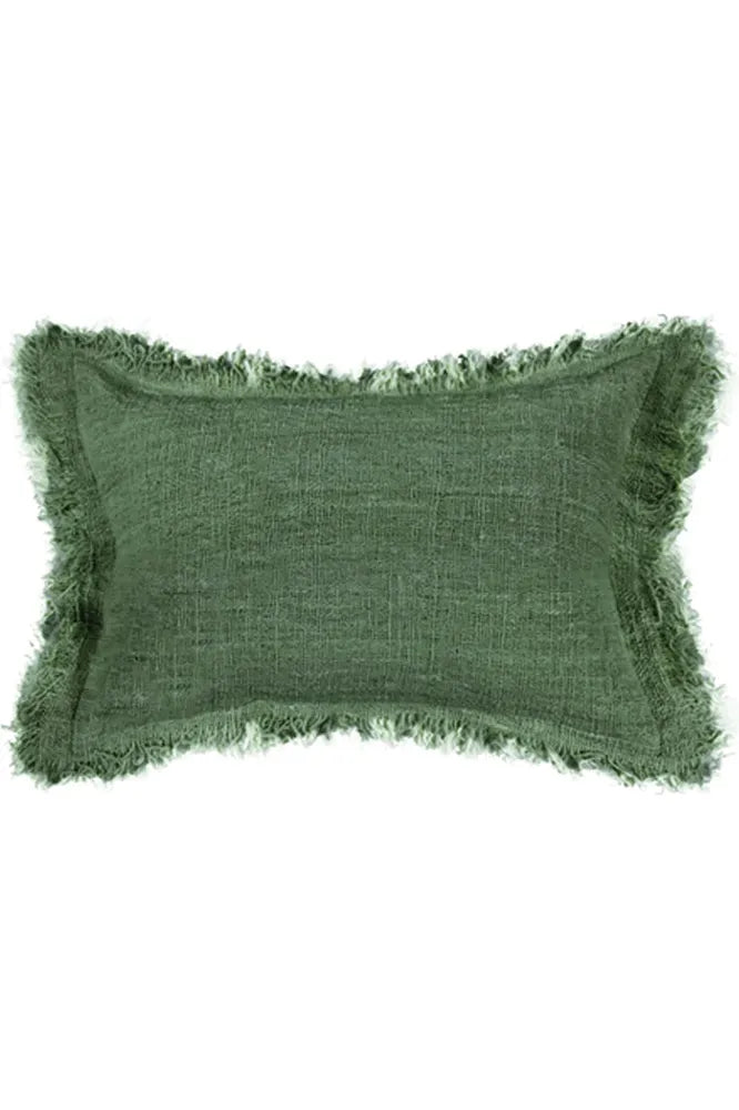Sage cotton cushion long
