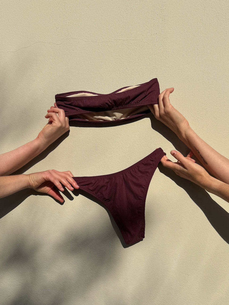 Rib Curved Bottoms - Olive