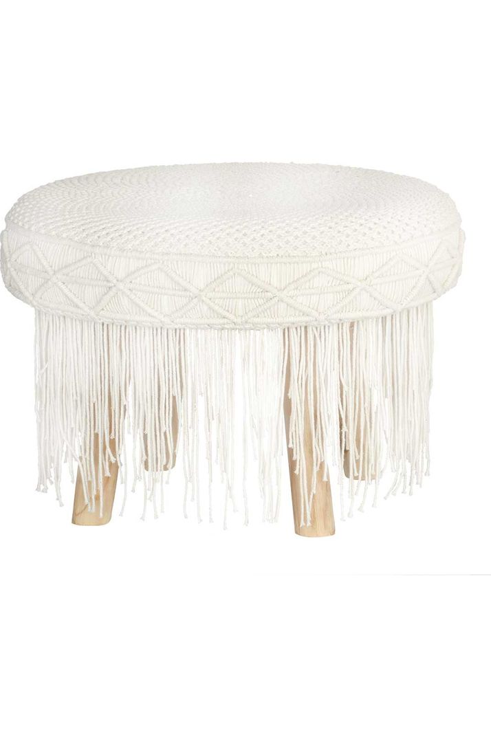 Macrame Tassel Stool