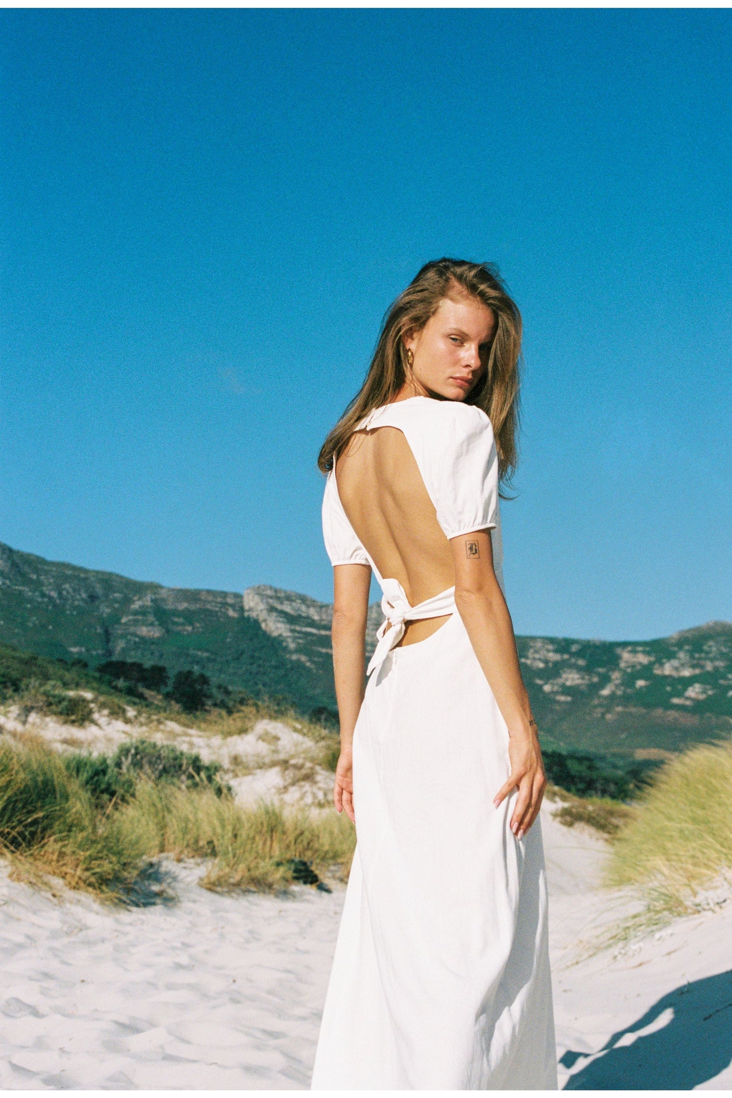 Open back dress